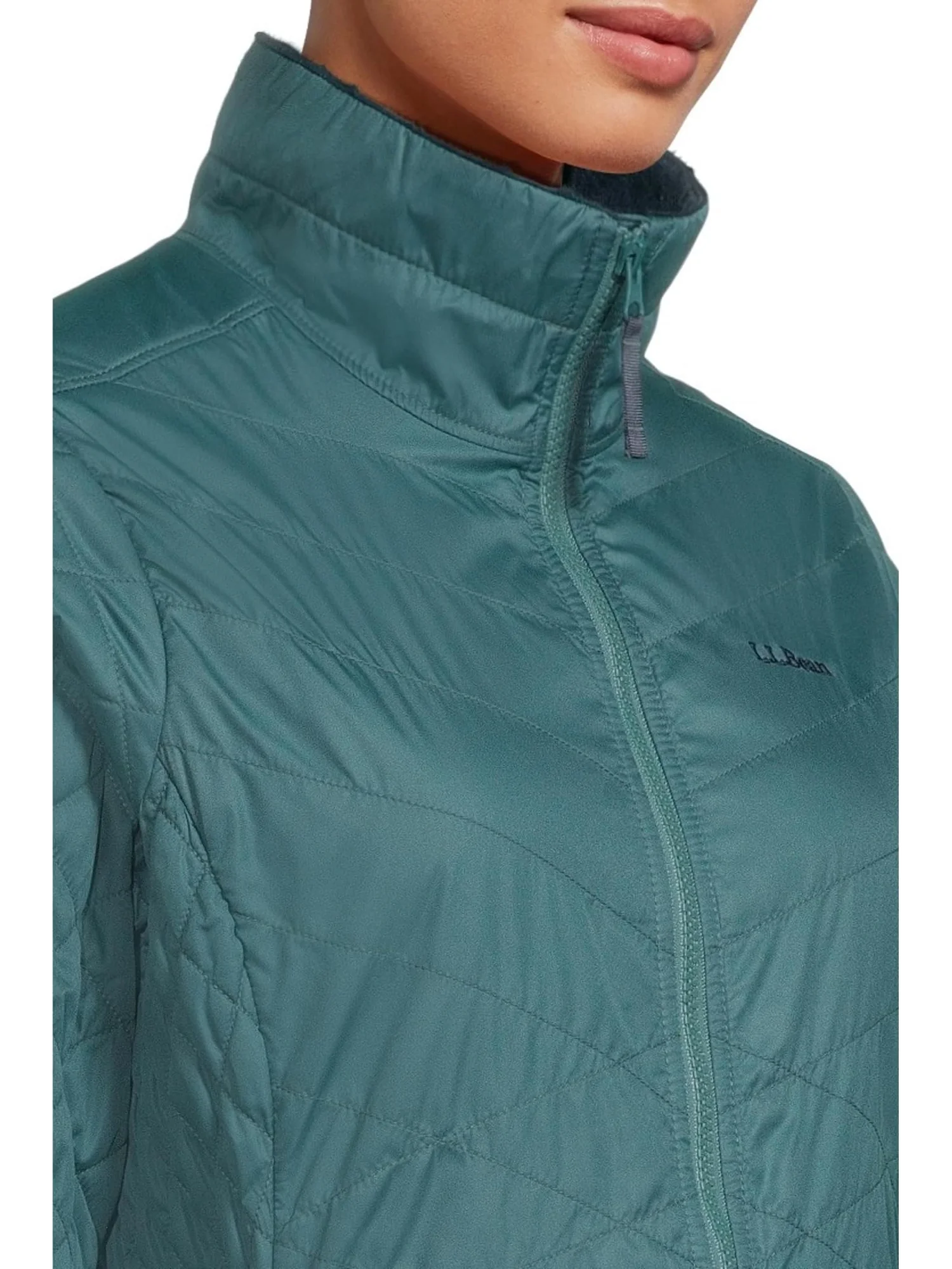 Женская куртка Primaloft на флисовой подкладке L.L.Bean — изображение 4 из 5, бирюзовый