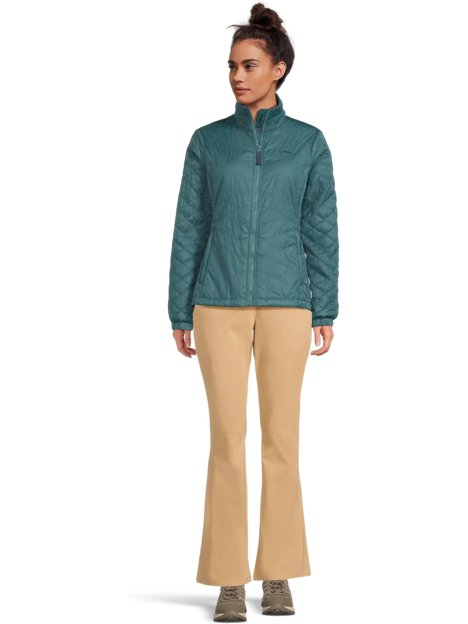 Женская куртка Primaloft на флисовой подкладке L.L.Bean — изображение 5 из 5, бирюзовый
