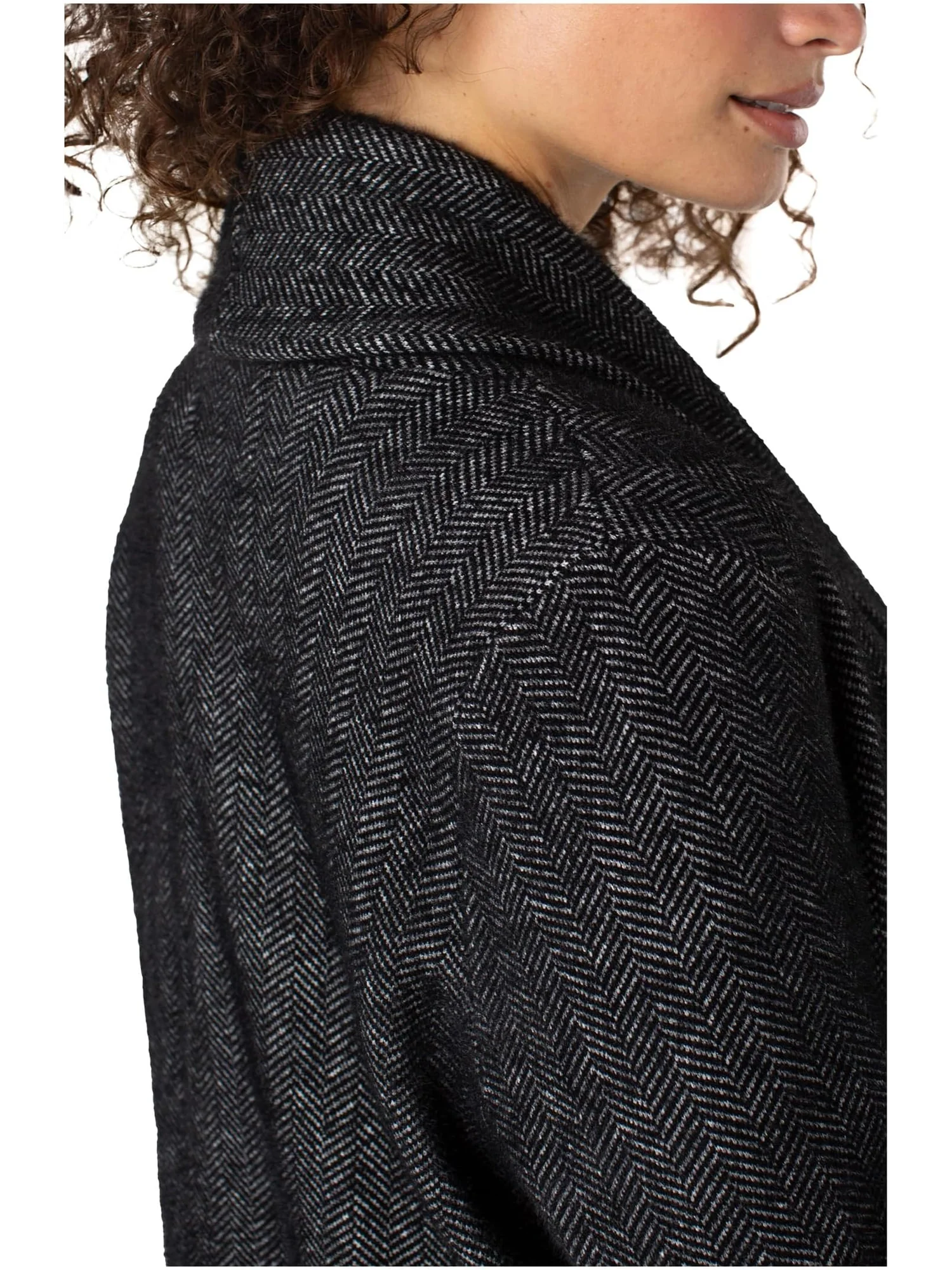 Свитер Liverpool Los Angeles Women's Long Sleeve Open Knit Shawl Sweater Coat — изображение 3 из 4, темно-серый