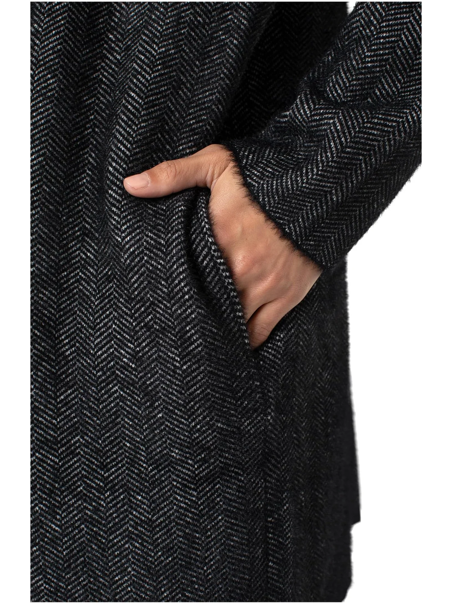 Свитер Liverpool Los Angeles Women's Long Sleeve Open Knit Shawl Sweater Coat — изображение 4 из 4, темно-серый