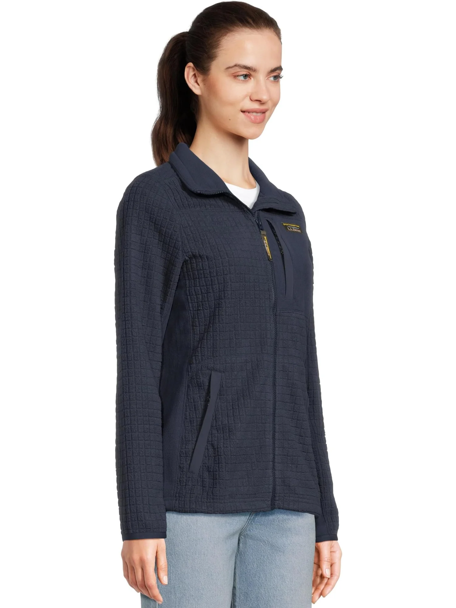 Женская флисовая ветрозащитная куртка Mountain Classic L.L.Bean — изображение 2 из 5, темно-синий