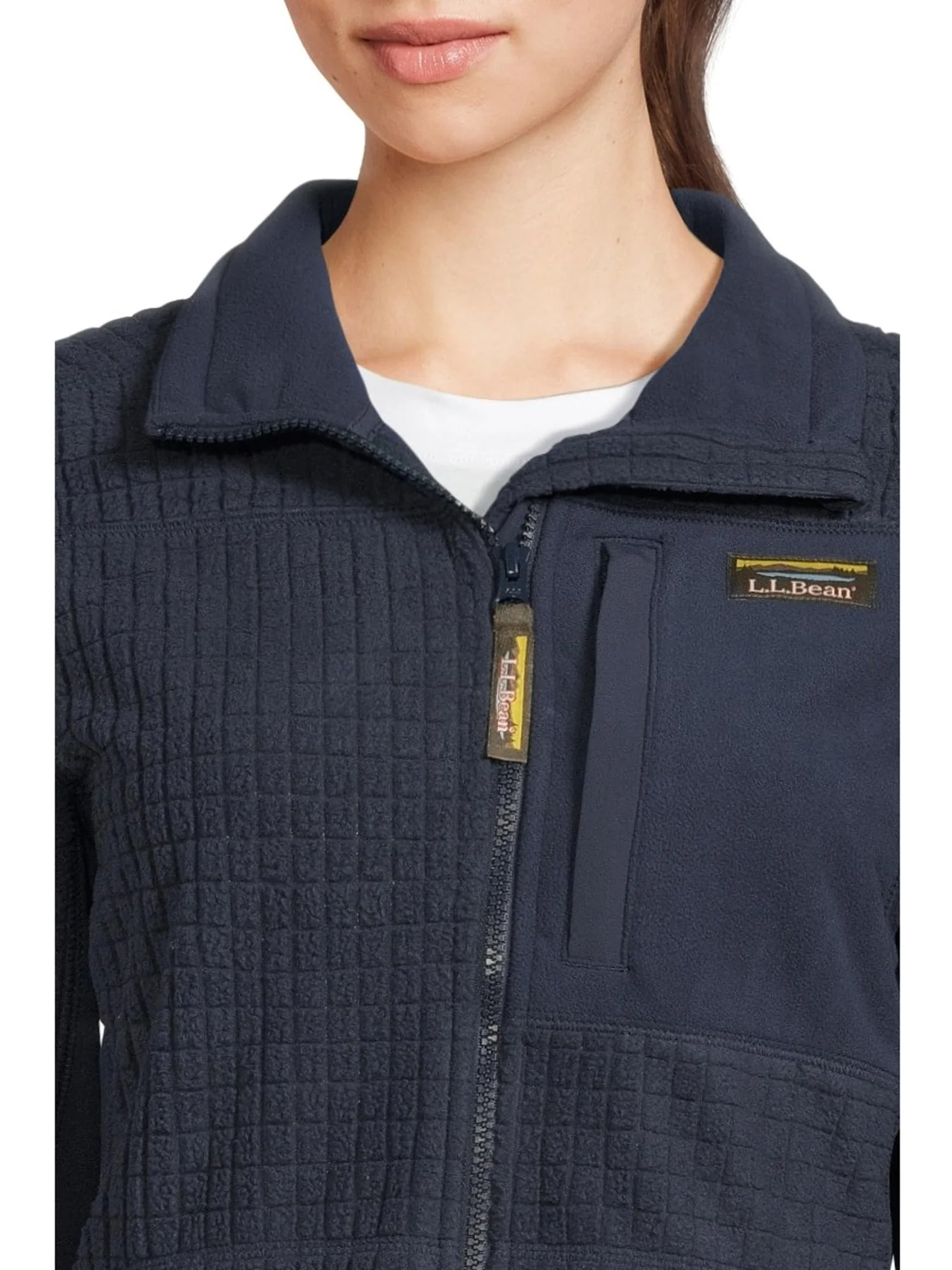Женская флисовая ветрозащитная куртка Mountain Classic L.L.Bean — изображение 4 из 5, темно-синий