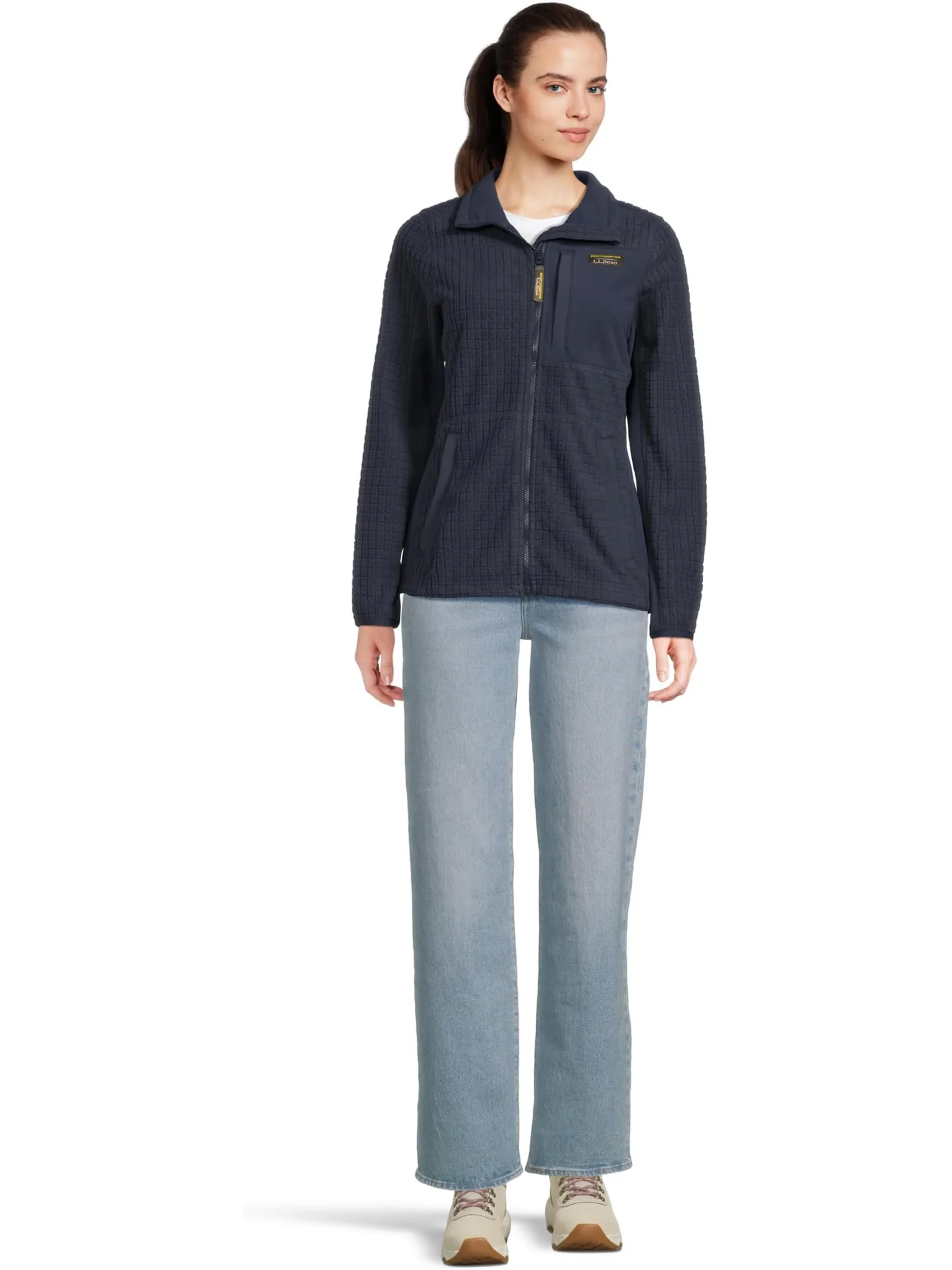 Женская флисовая ветрозащитная куртка Mountain Classic L.L.Bean — изображение 5 из 5, темно-синий
