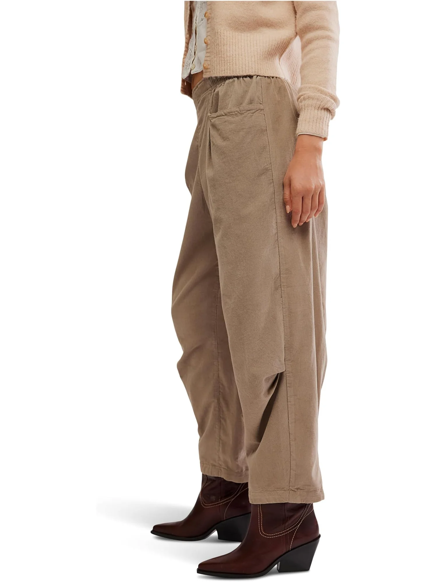 Брюки Free People Women's We The Free Nice Choice Cord Jeans — изображение 2 из 5, бежевый