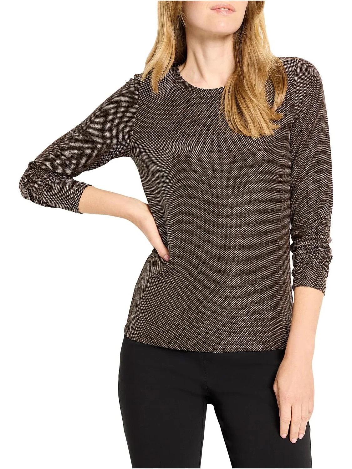 Женский топ Petite Diamonte Knit NIC+ZOE — изображение 1 из 4, медный