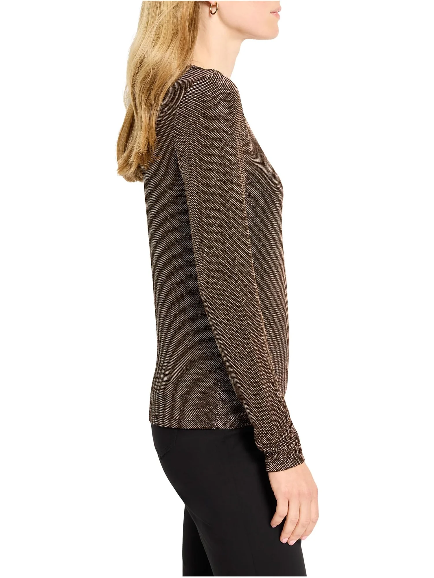 Женский топ Petite Diamonte Knit NIC+ZOE — изображение 2 из 4, медный
