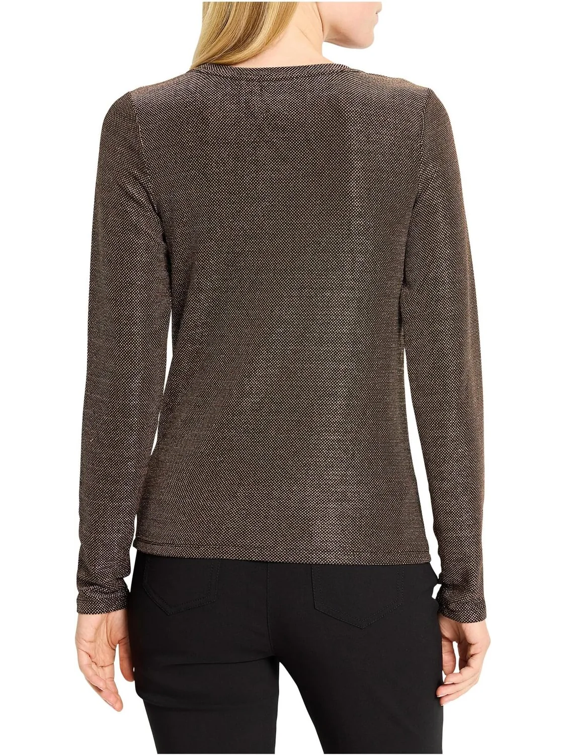 Женский топ Petite Diamonte Knit NIC+ZOE — изображение 3 из 4, медный