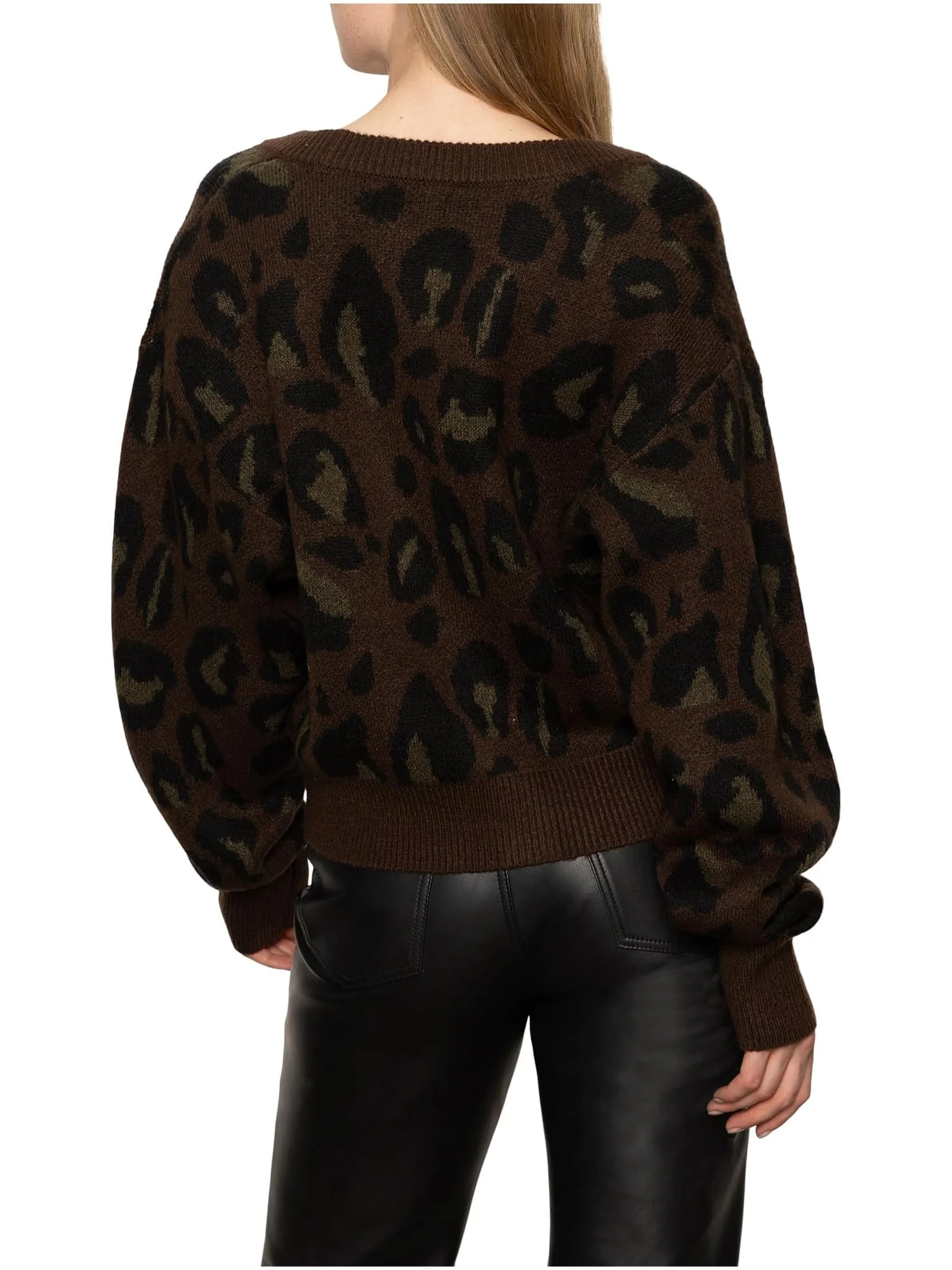 Свитер Sanctuary Women's Meow Cardi — изображение 3 из 4, камуфляжный зеленый