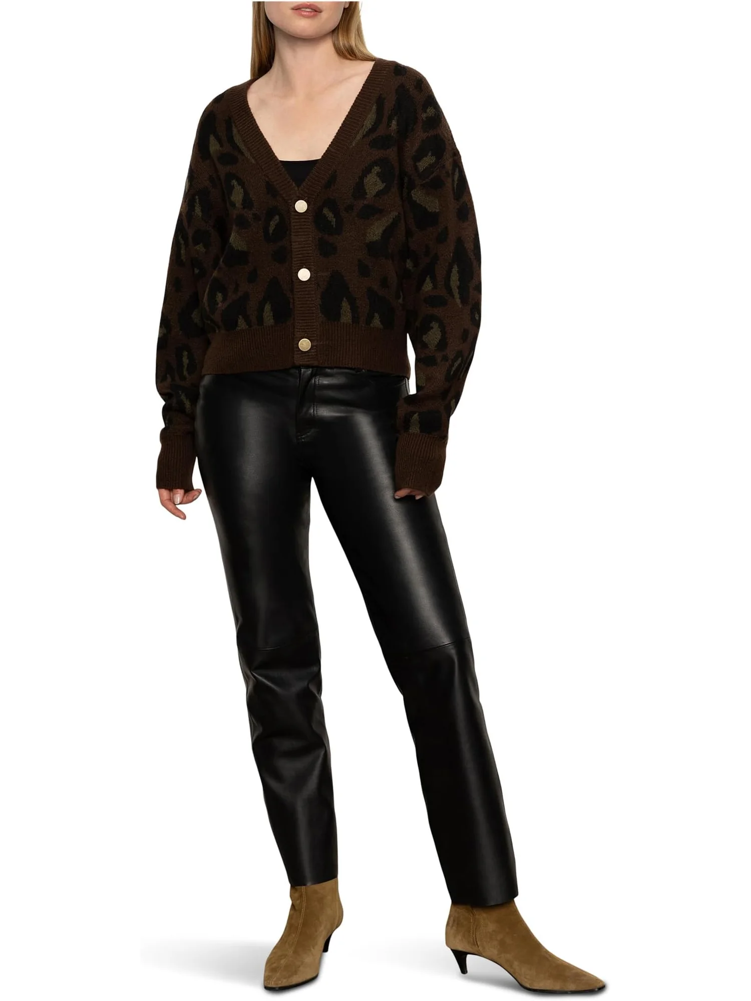 Свитер Sanctuary Women's Meow Cardi — изображение 4 из 4, камуфляжный зеленый
