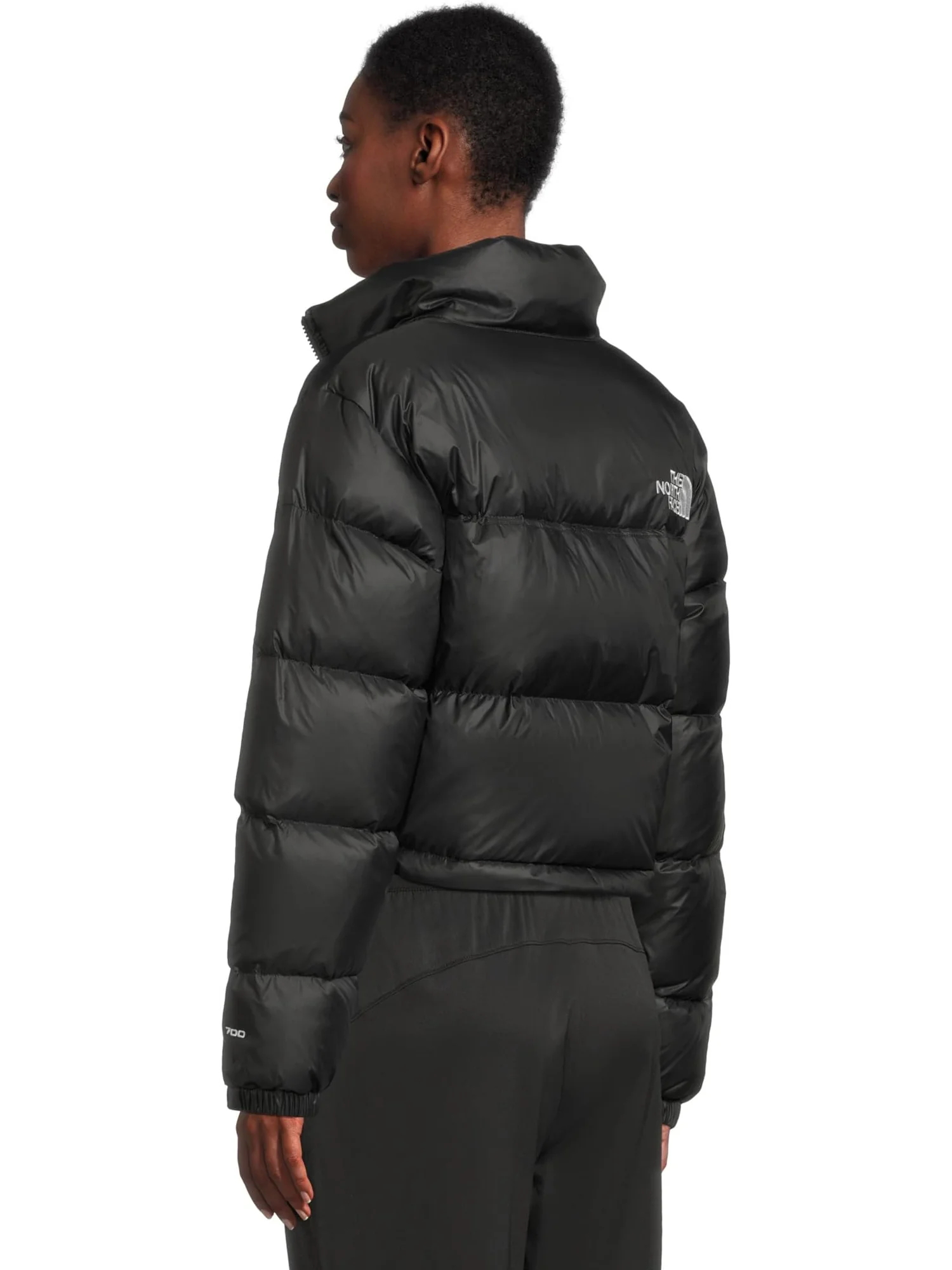Женская короткая куртка Nuptse The North Face — изображение 3 из 5, черный/черный