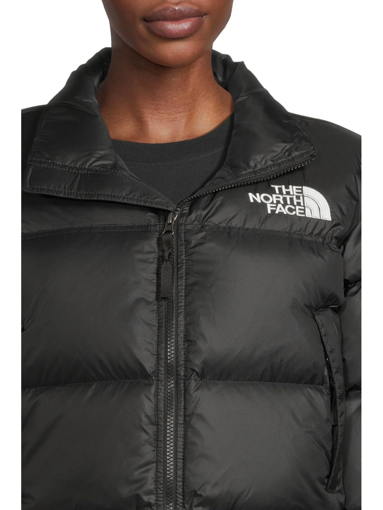 Женская короткая куртка Nuptse The North Face — изображение 4 из 5, черный/черный