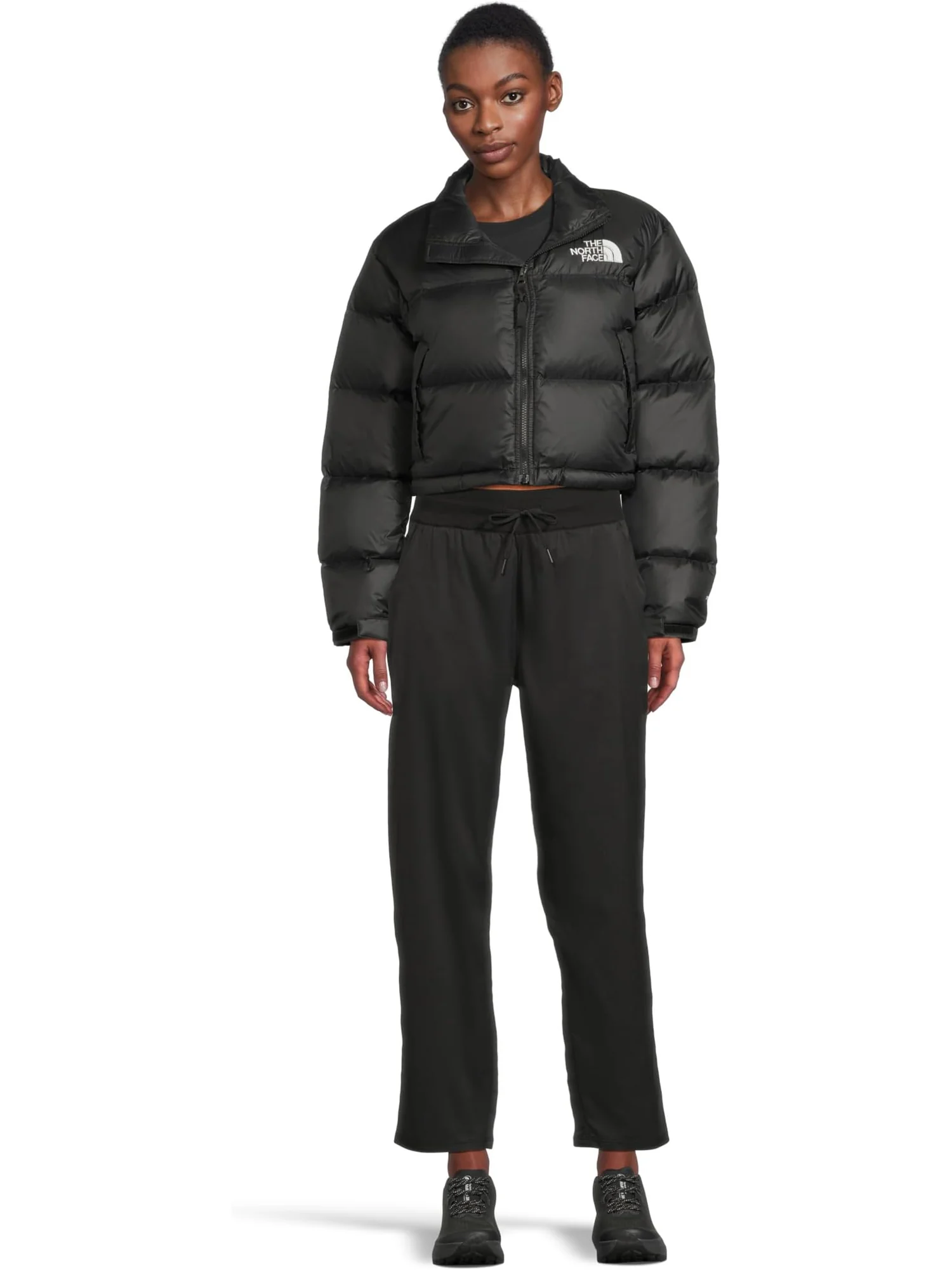 Женская короткая куртка Nuptse The North Face — изображение 5 из 5, черный/черный