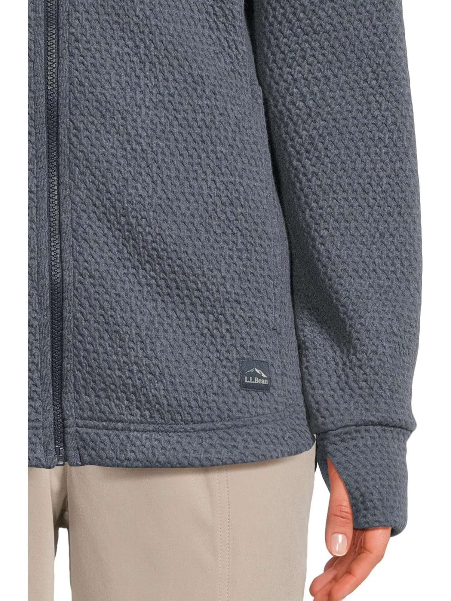 Женская куртка из трикотажного полотна с застежкой-молнией L.L.Bean — изображение 4 из 5, темно-синий