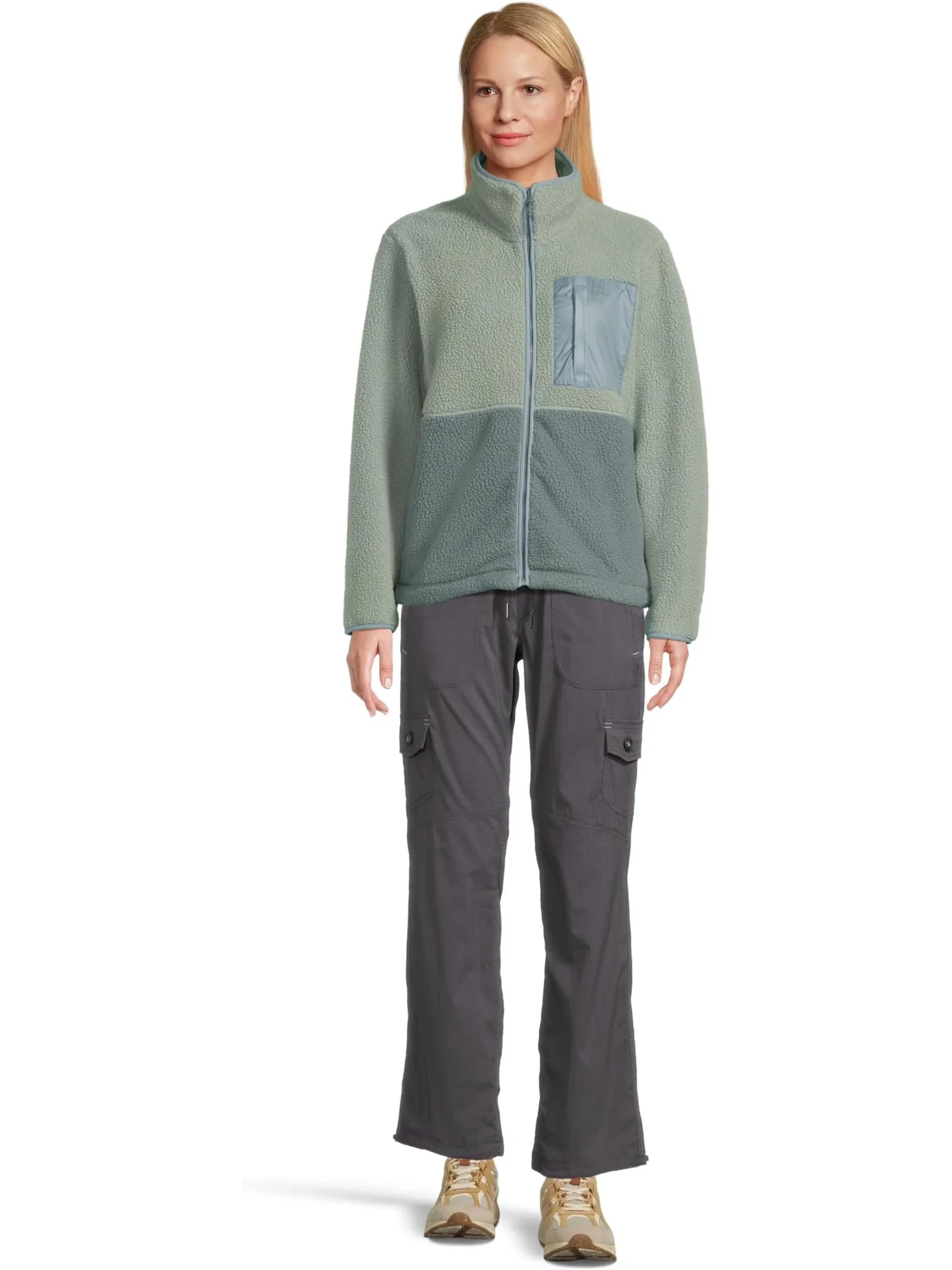Женская флисовая куртка Mountainside Color Block L.L.Bean, Faded Sage/Balsam — изображение 5 из 5, выцветший шалфей бальзам