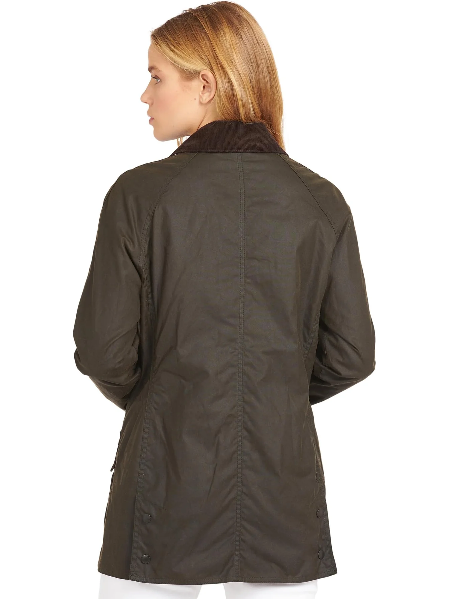 Женская классическая вощеная куртка Beadnell Barbour — изображение 2 из 4, оливковый