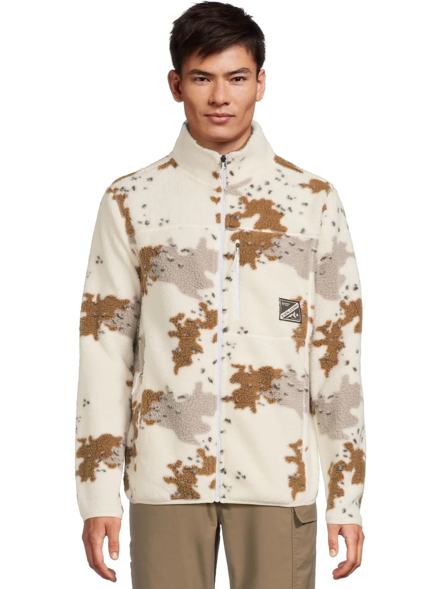 Мужская куртка Nelson Sherpa Full Zip Volcom Snow — белый