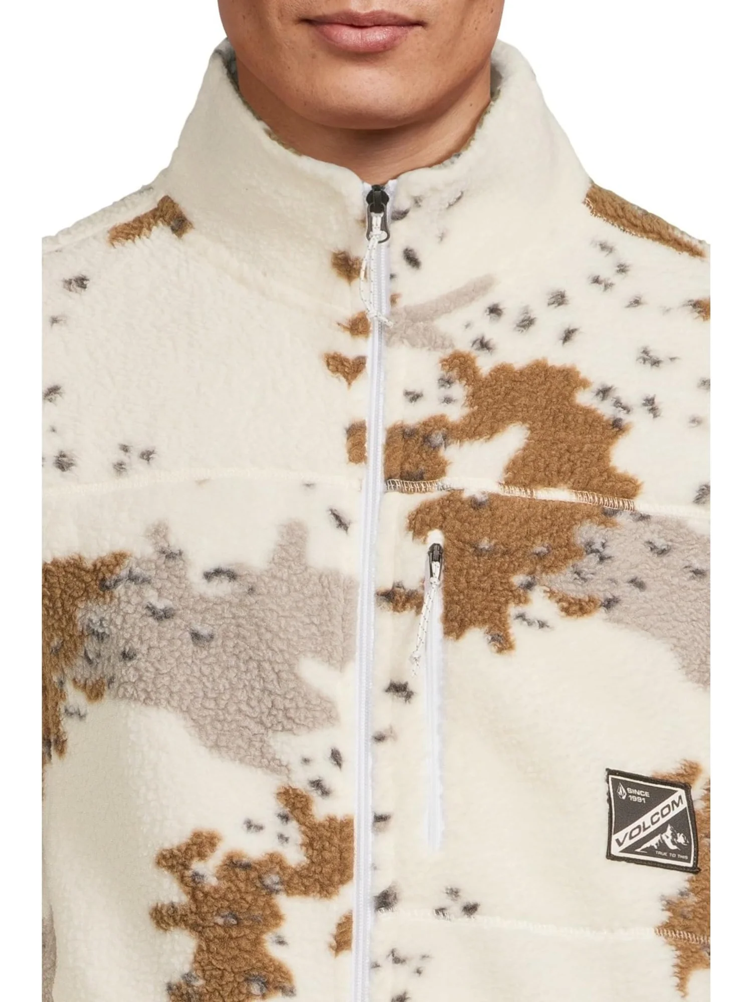 Мужская куртка Nelson Sherpa Full Zip Volcom Snow — изображение 4 из 5, белый
