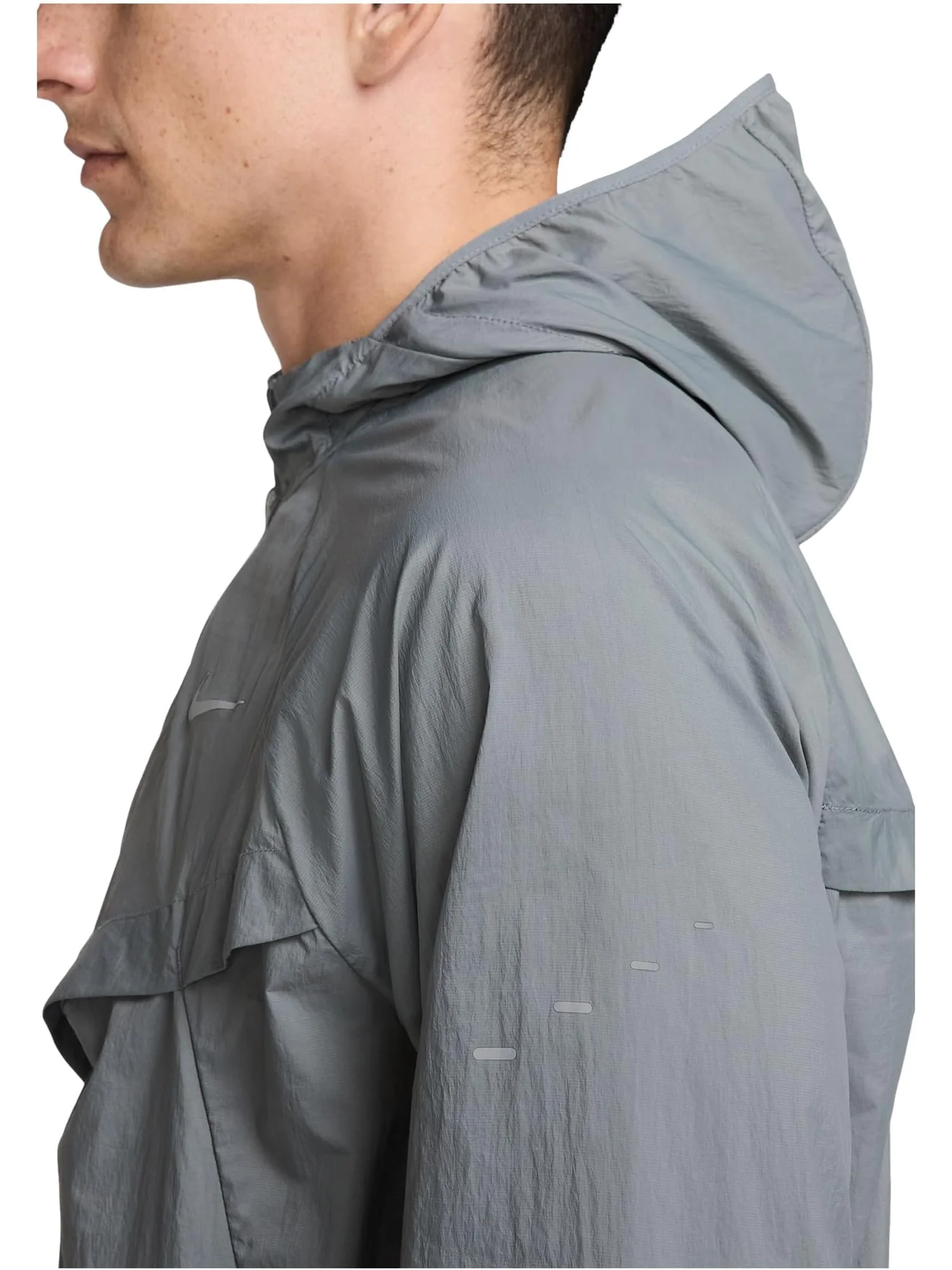 Мужская куртка для бега Stride Repel UV Nike — изображение 3 из 5, серый/серый/серебристый