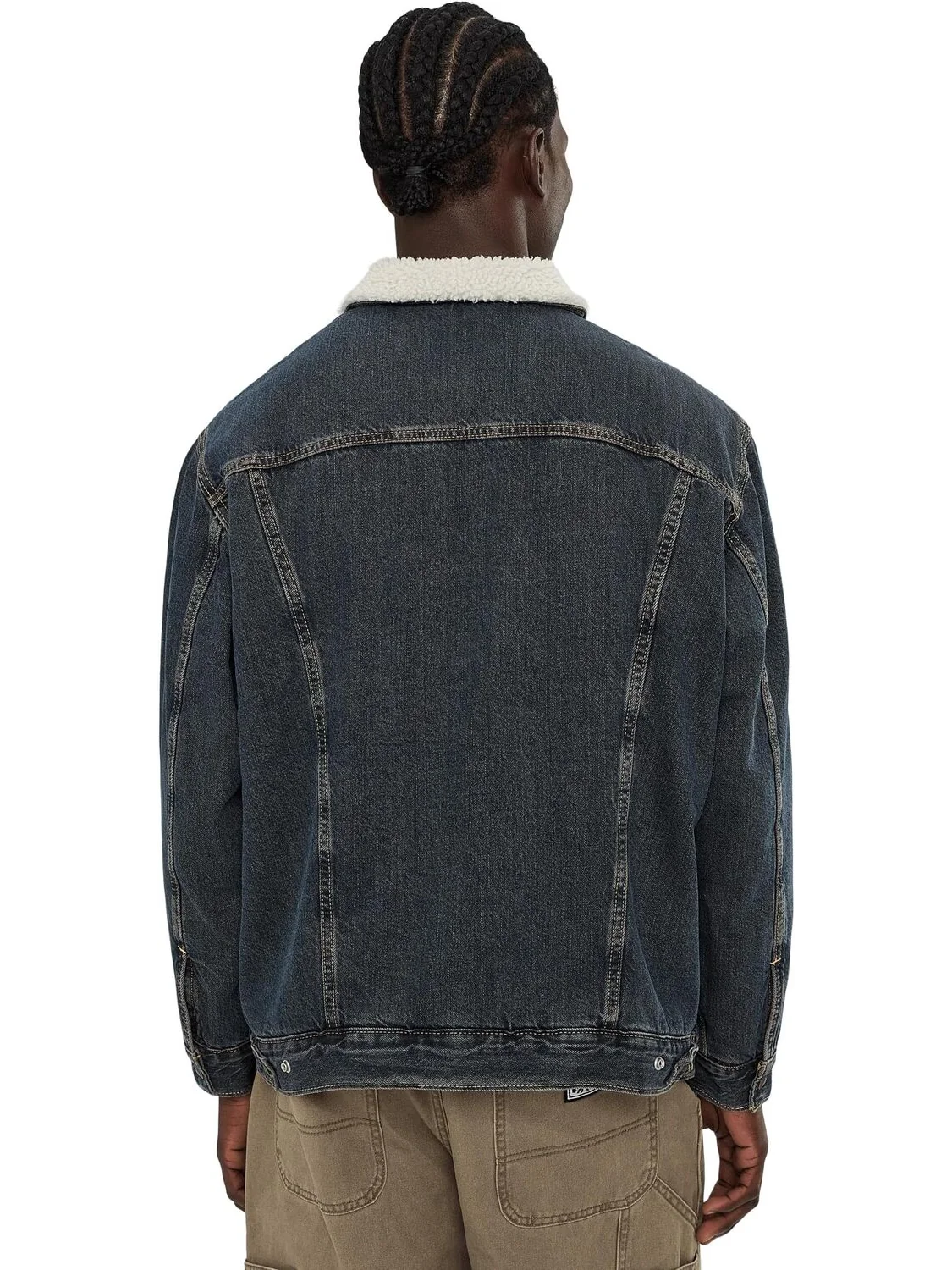Мужская куртка Sherpa Trucker свободного кроя Levi's Mens — изображение 4 из 6, черный