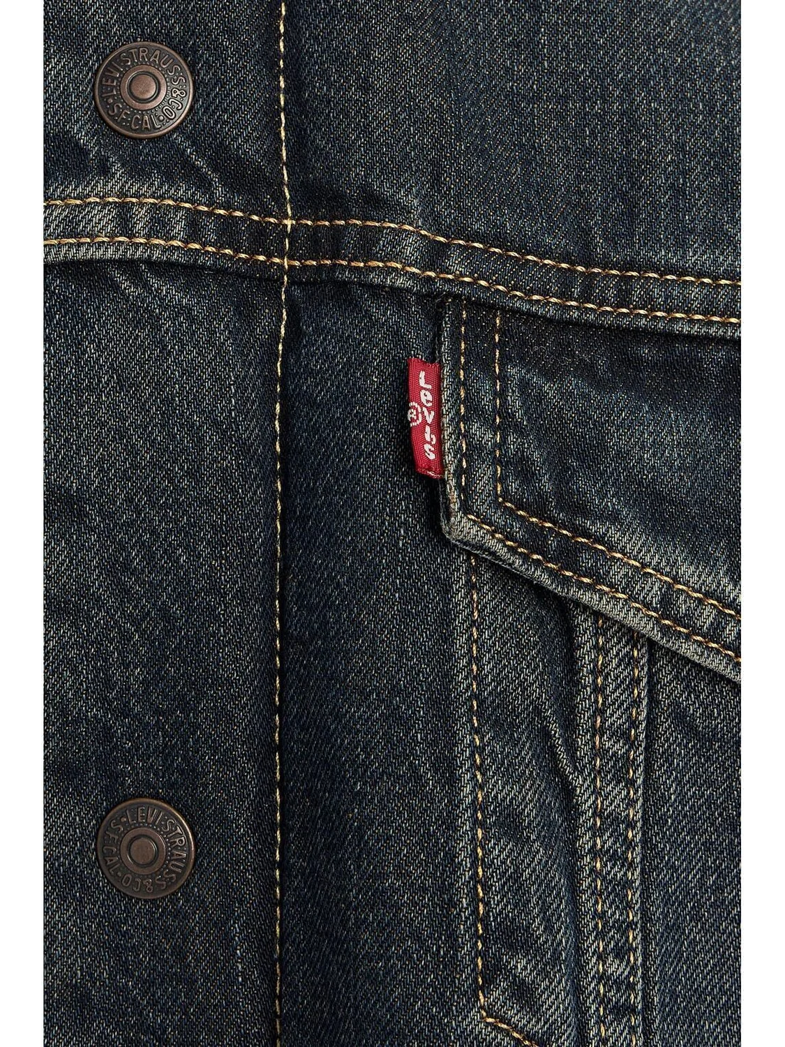 Мужская куртка Sherpa Trucker свободного кроя Levi's Mens — изображение 5 из 6, черный