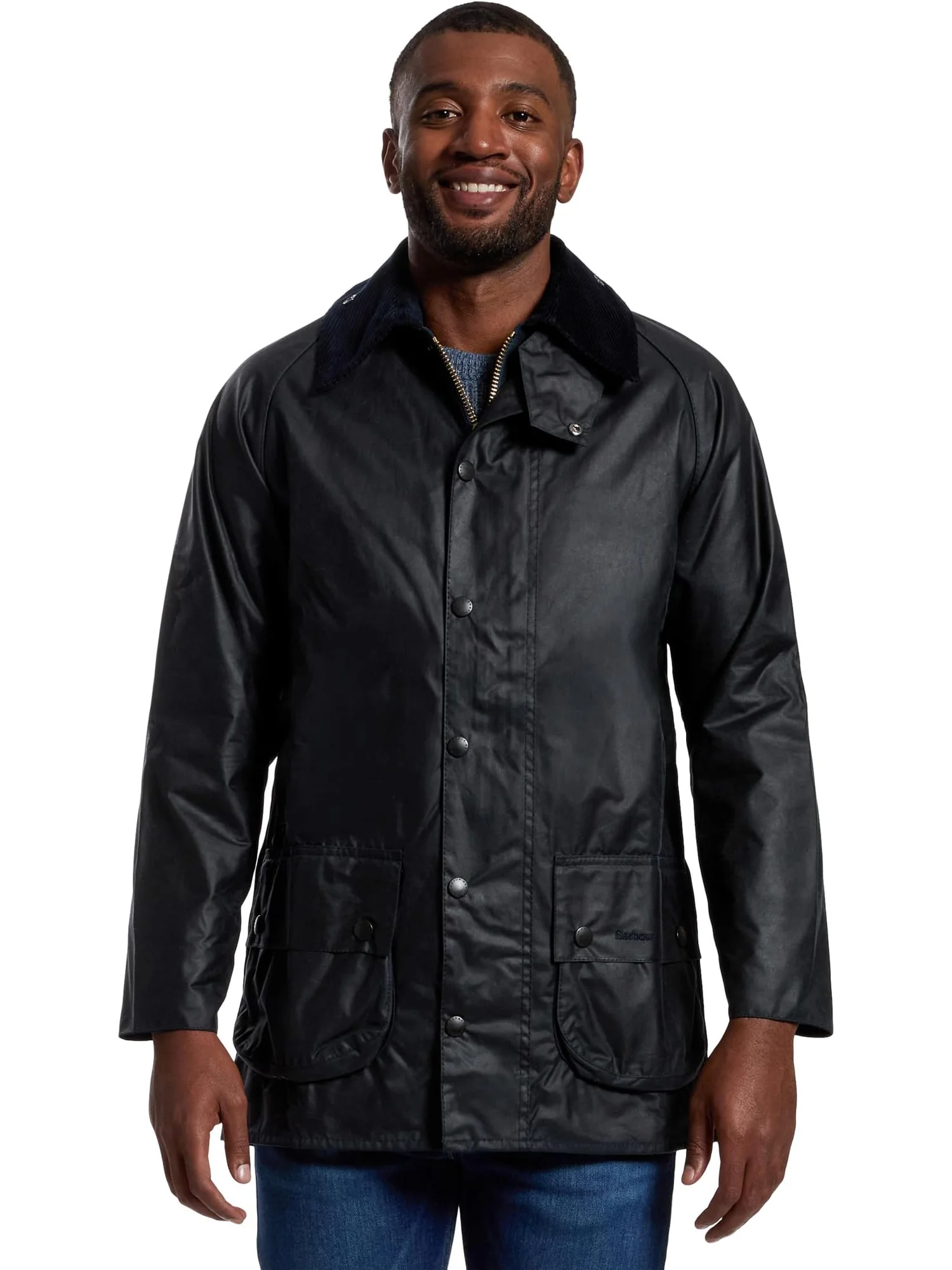 Мужская вощеная куртка Beaufort Barbour — изображение 1 из 5, темно-синий