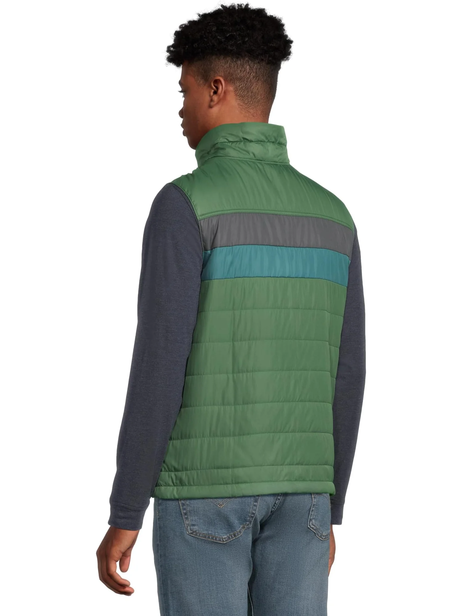 Мужской жилет Mountain Classic Puffer Vest Colorblock Regular L.L.Bean — изображение 3 из 5, изумрудный