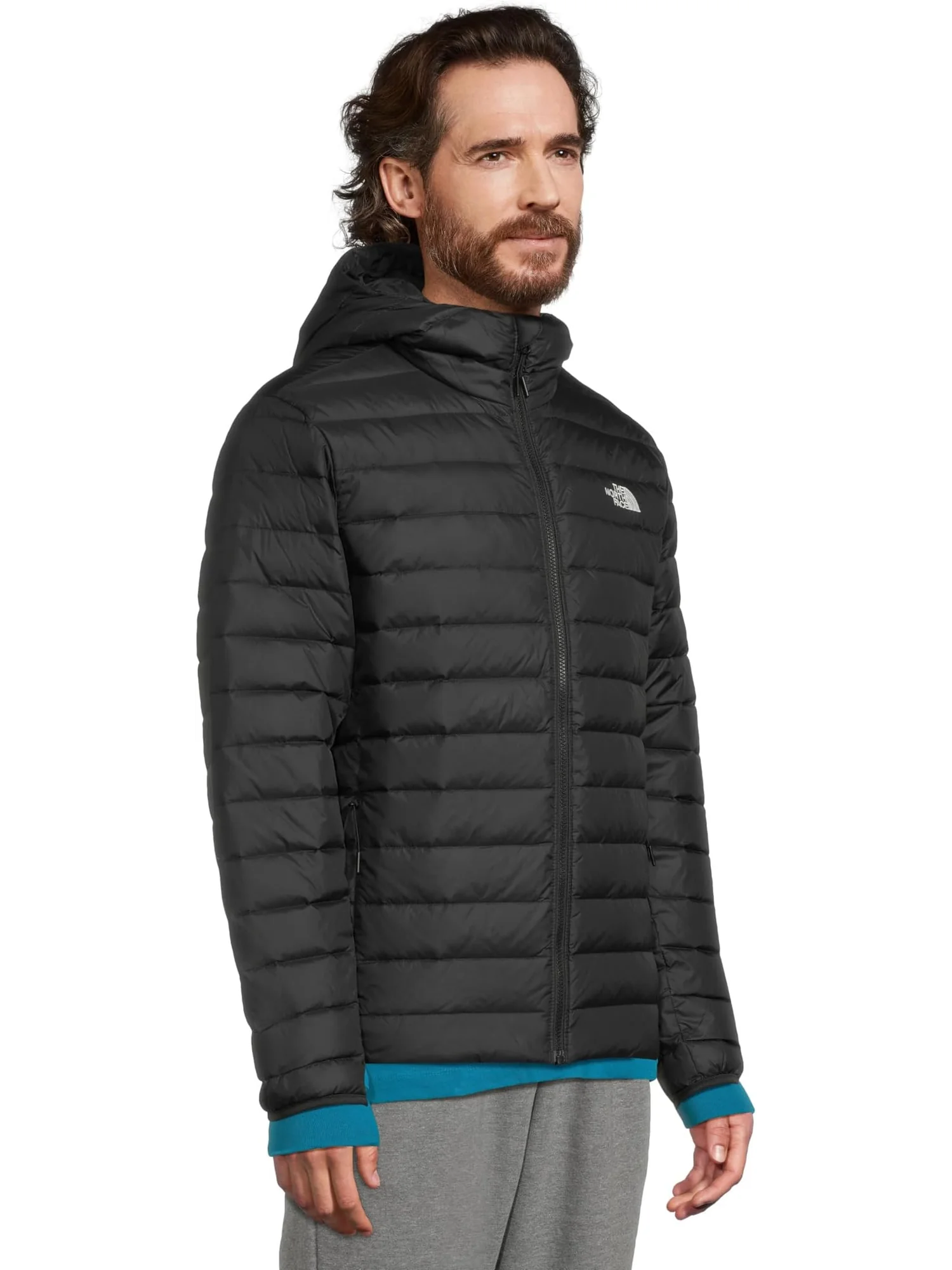 Мужская классическая пуховая куртка с капюшоном The North Face — изображение 2 из 5, черный