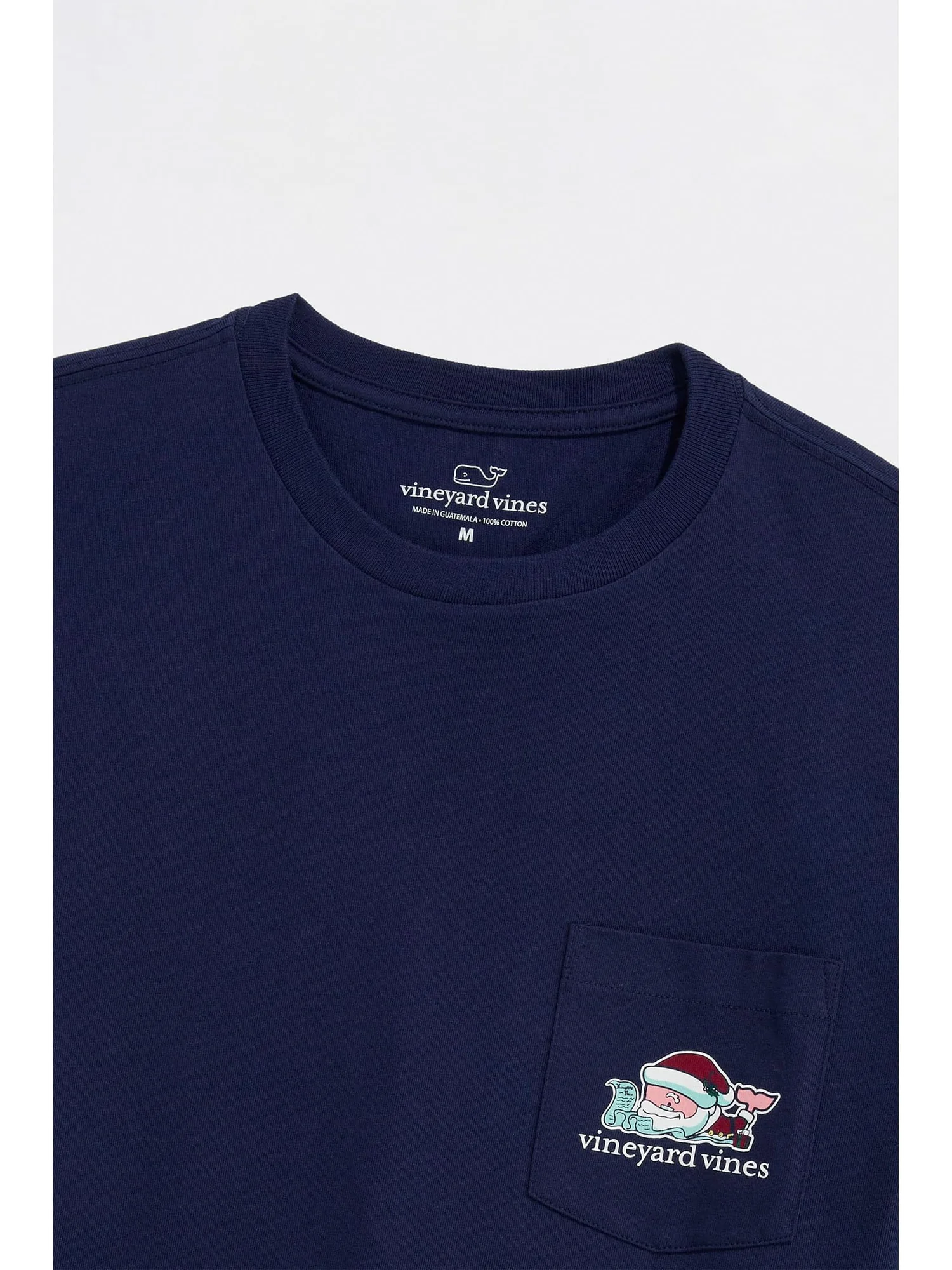 Мужская футболка с длинным рукавом и карманом Санта-Кит Vineyard Vines — изображение 3 из 4, темно-синий