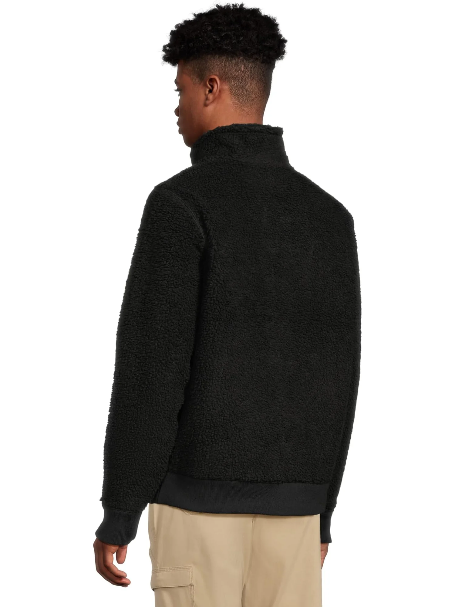 Мужская флисовая куртка Bean's Sherpa, стандартная L.L.Bean — изображение 3 из 5, черный