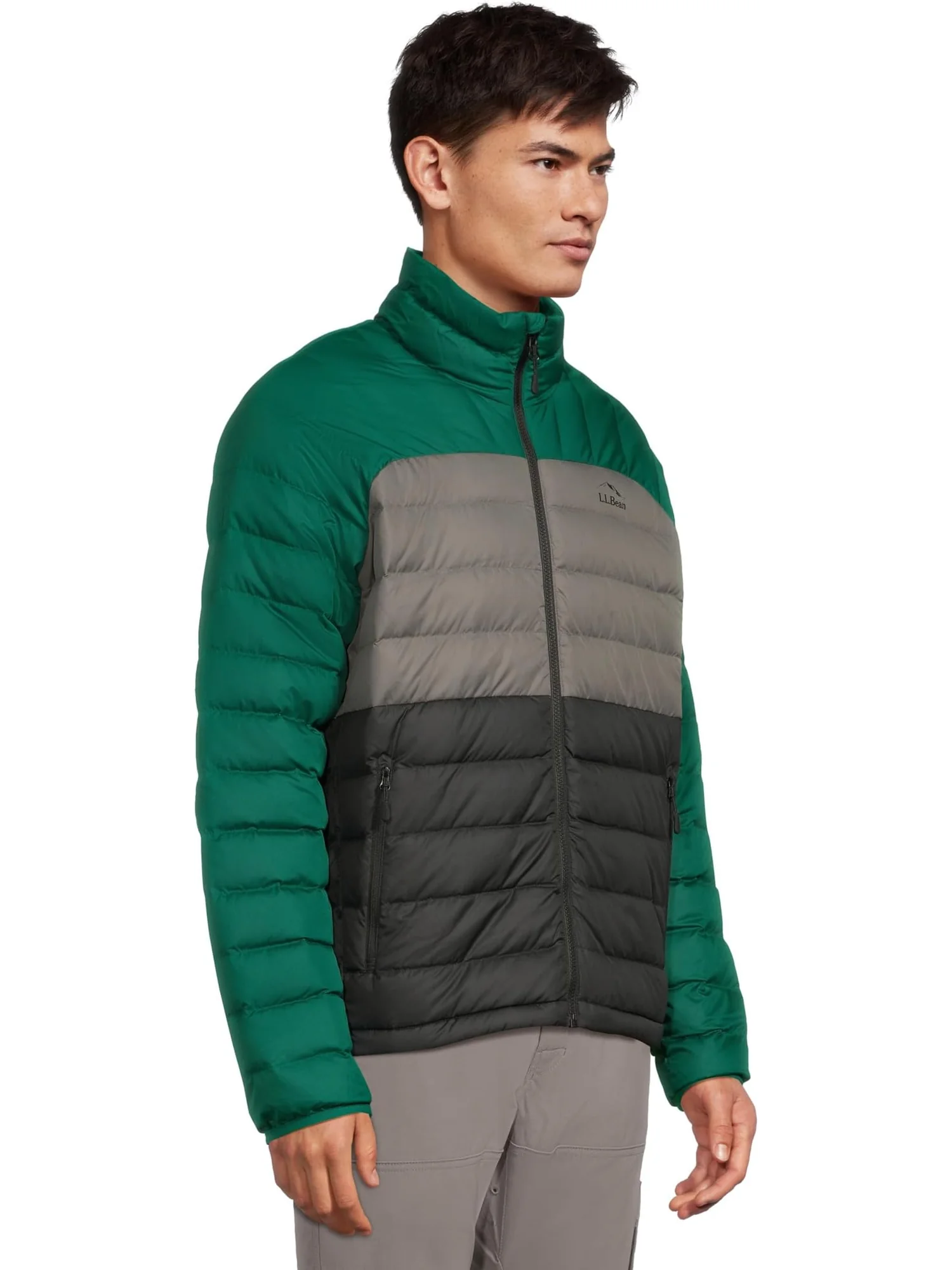 Мужская куртка-пуховик Color-block L.L.Bean — изображение 2 из 5, черный