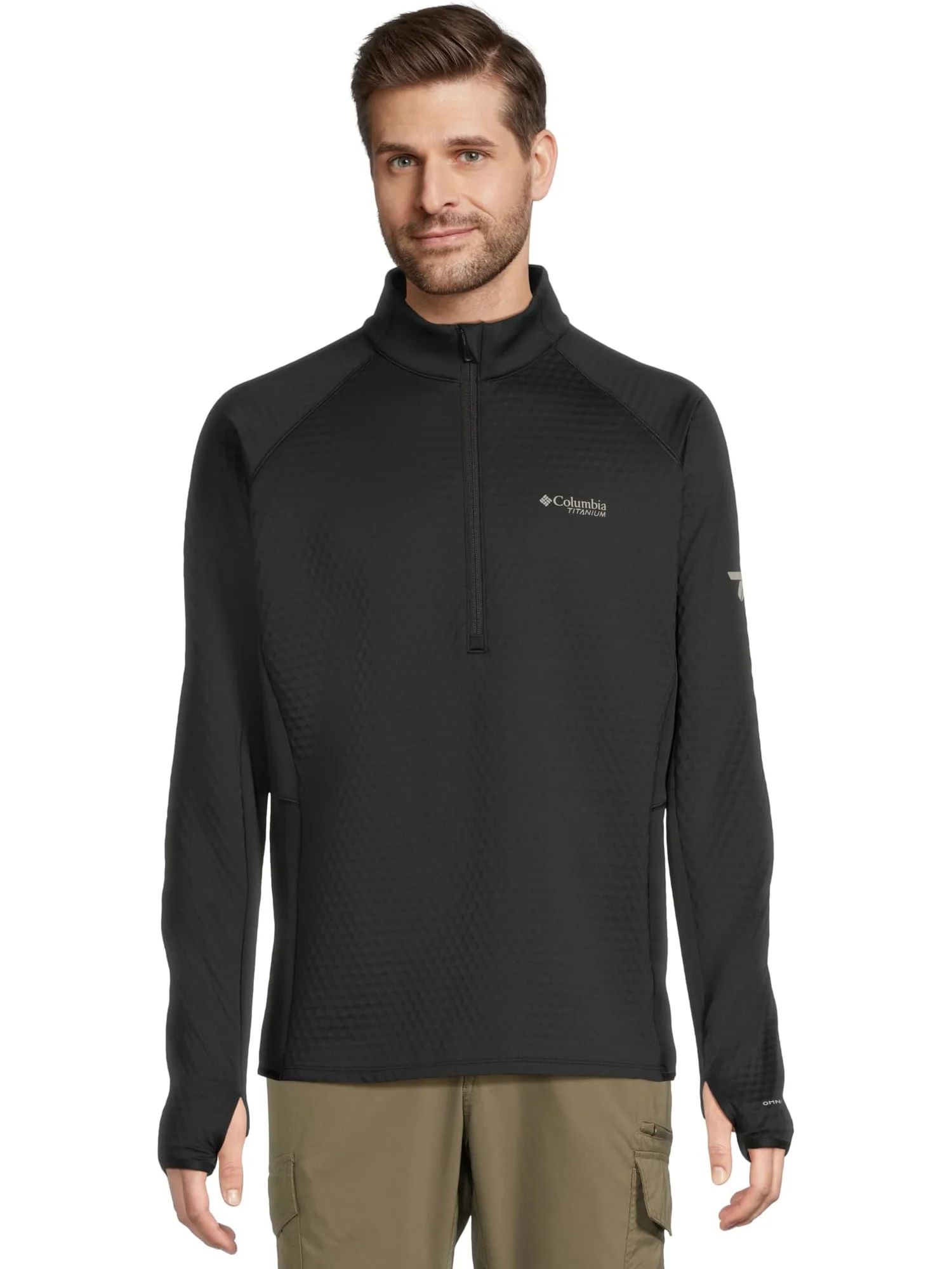 Мужская куртка Crystal Leaf Omni-Heat Helix Half Zip Columbia — изображение 1 из 5, черный
