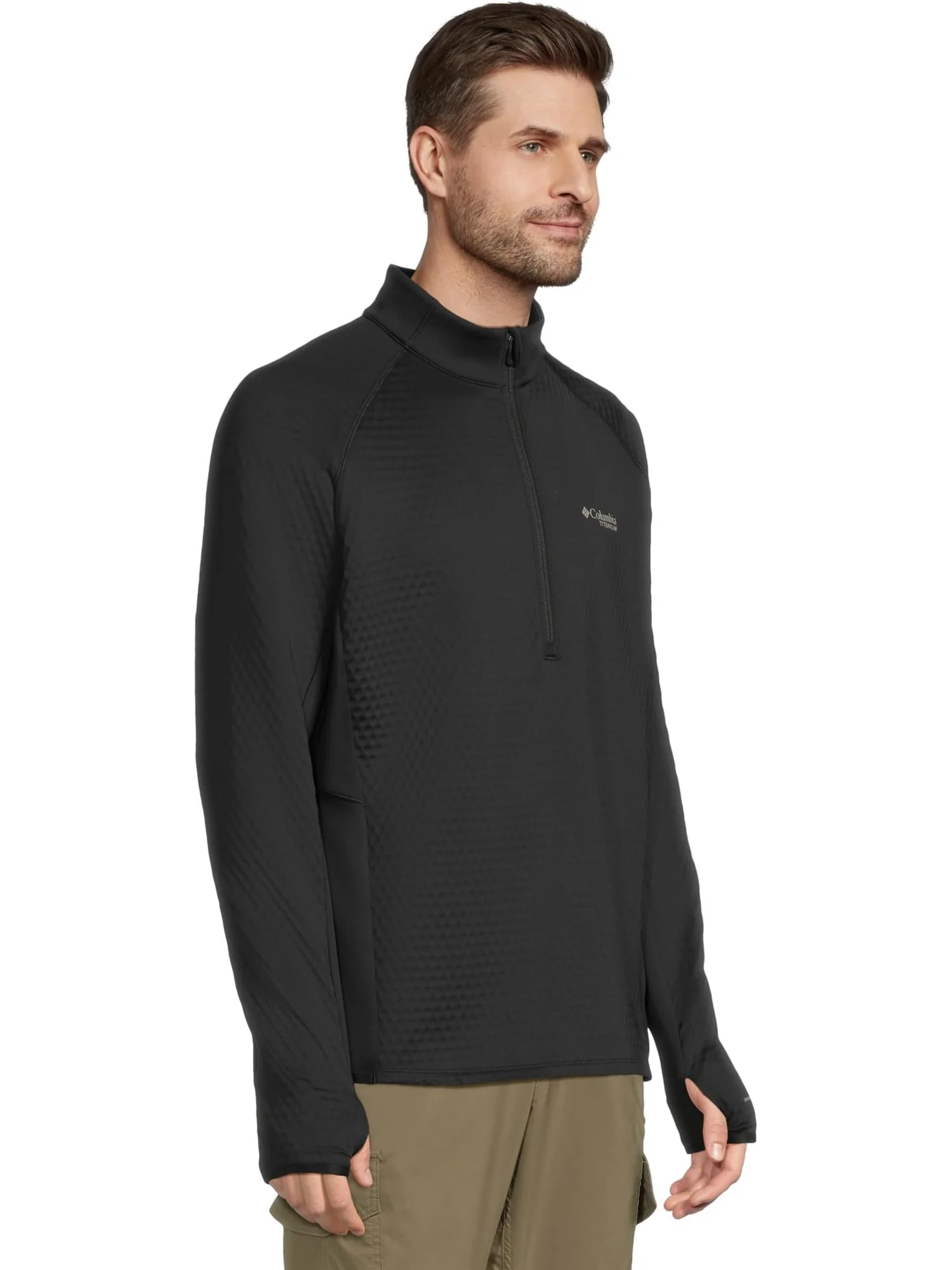 Мужская куртка Crystal Leaf Omni-Heat Helix Half Zip Columbia — изображение 2 из 5, черный
