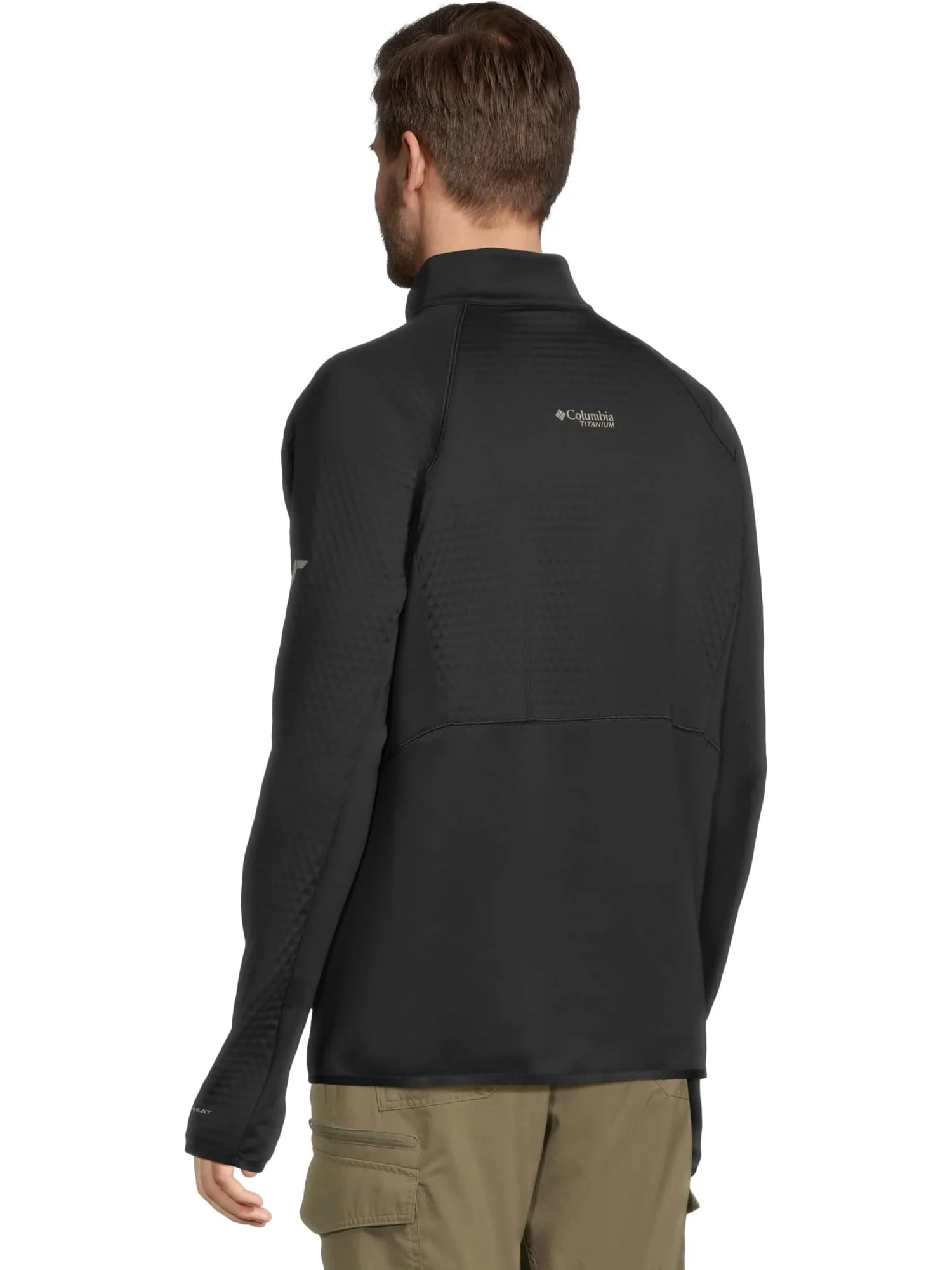 Мужская куртка Crystal Leaf Omni-Heat Helix Half Zip Columbia — изображение 3 из 5, черный