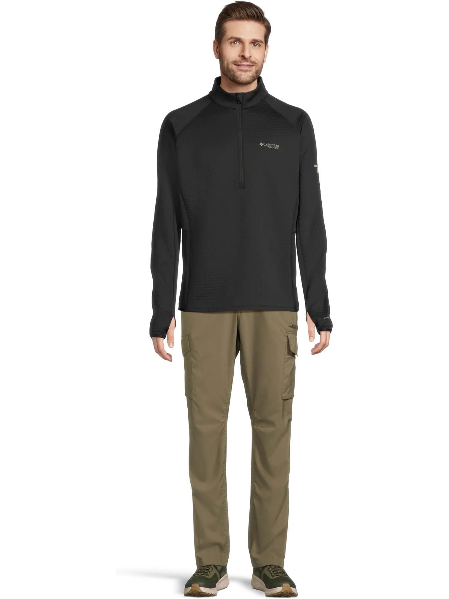Мужская куртка Crystal Leaf Omni-Heat Helix Half Zip Columbia — изображение 5 из 5, черный