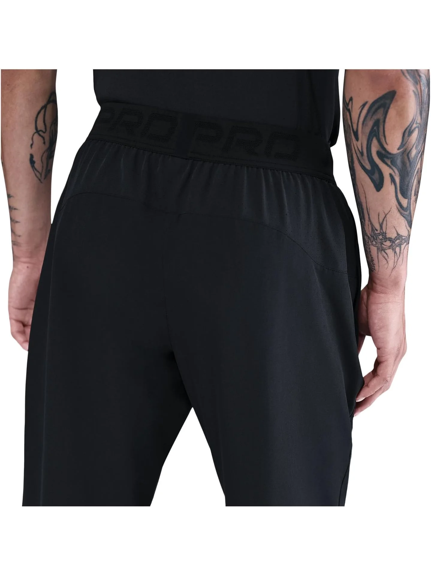 Мужские профессиональные тренировочные брюки Dri-FIT Nike — изображение 3 из 4, черный/белый