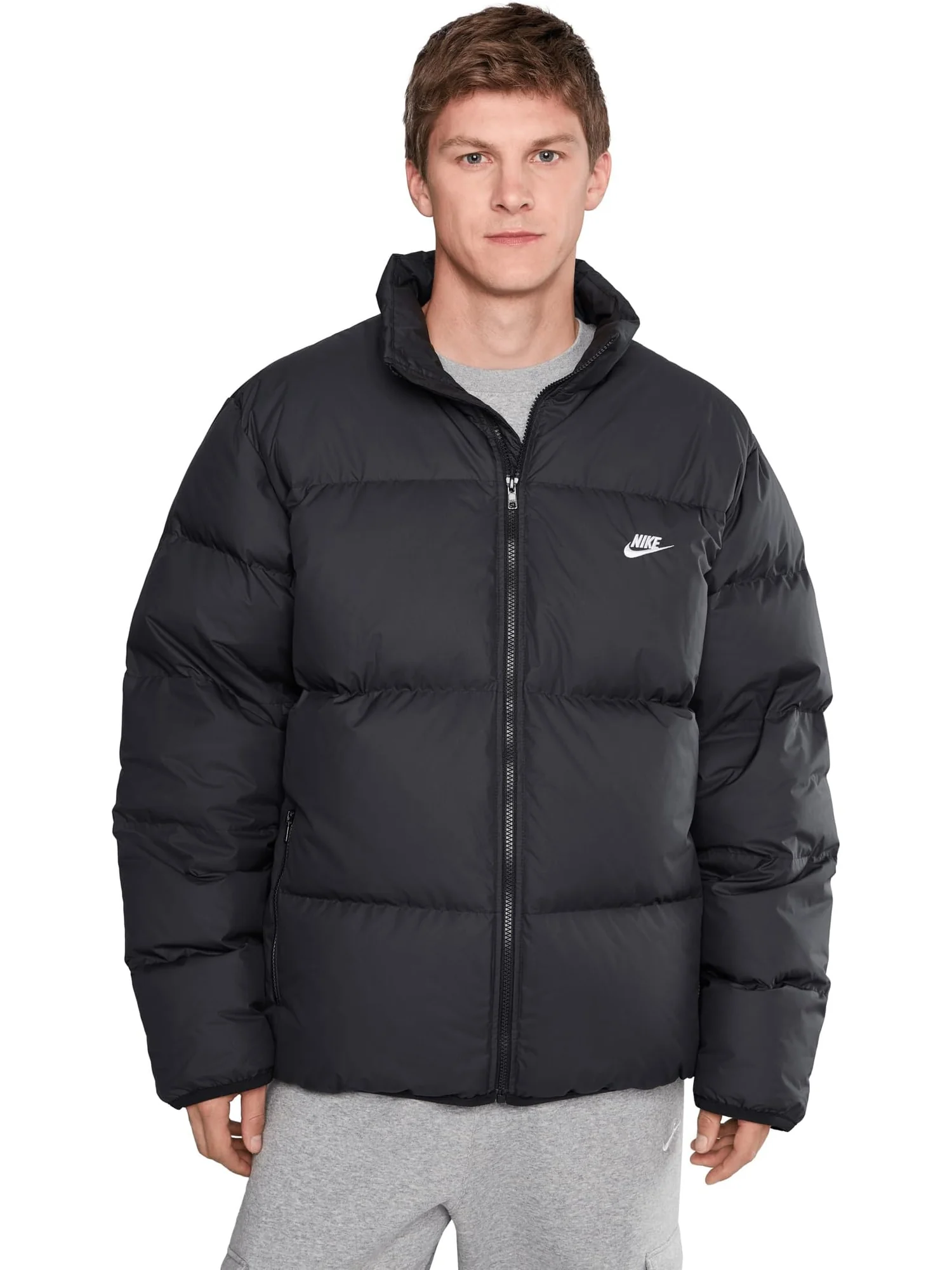 Мужская куртка-пуховик Therma-FIT Club 650 Nike — изображение 1 из 5, черный/белый