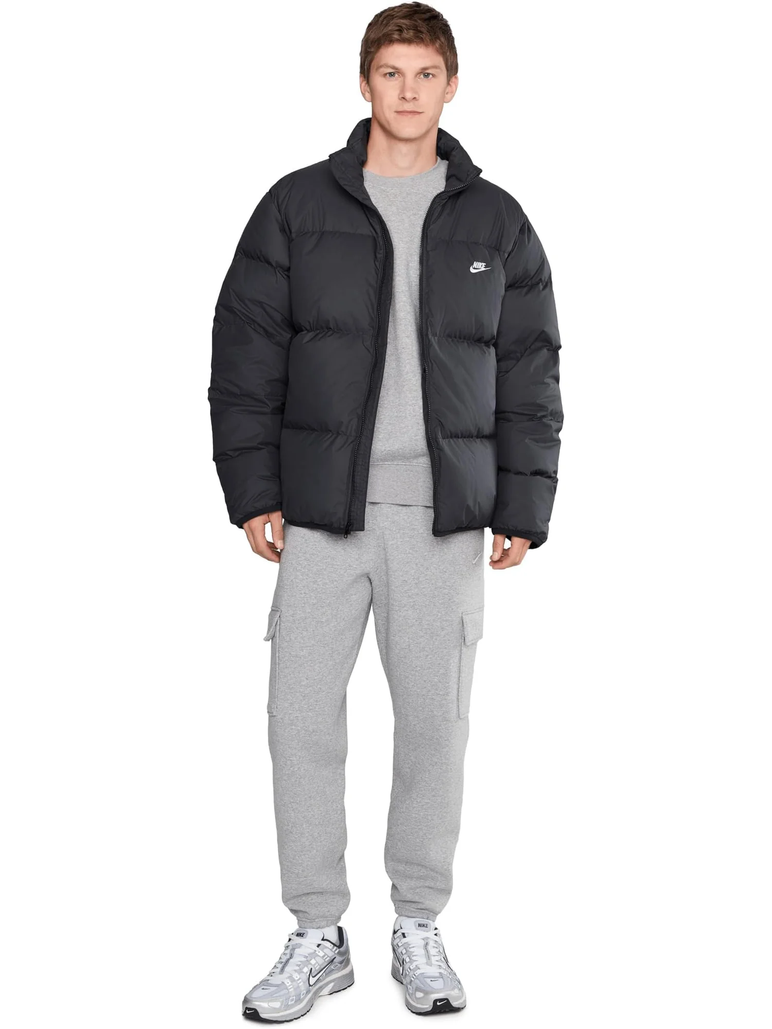Мужская куртка-пуховик Therma-FIT Club 650 Nike — изображение 2 из 5, черный/белый