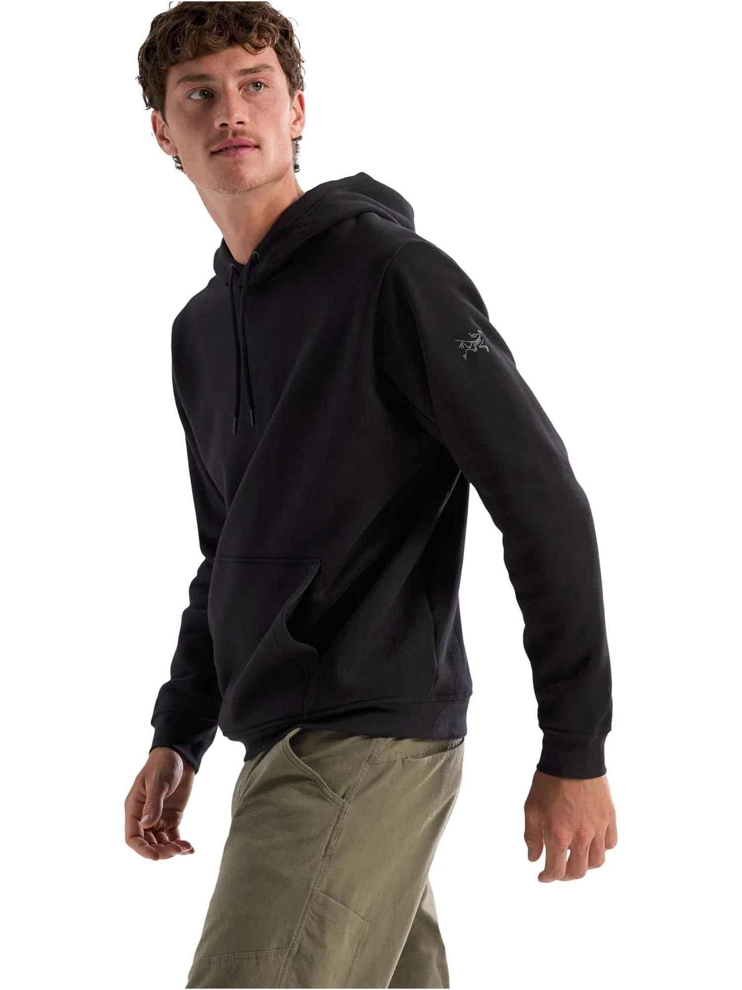 Мужская флисовая толстовка с эмблемой Arc'teryx — изображение 2 из 5, черный