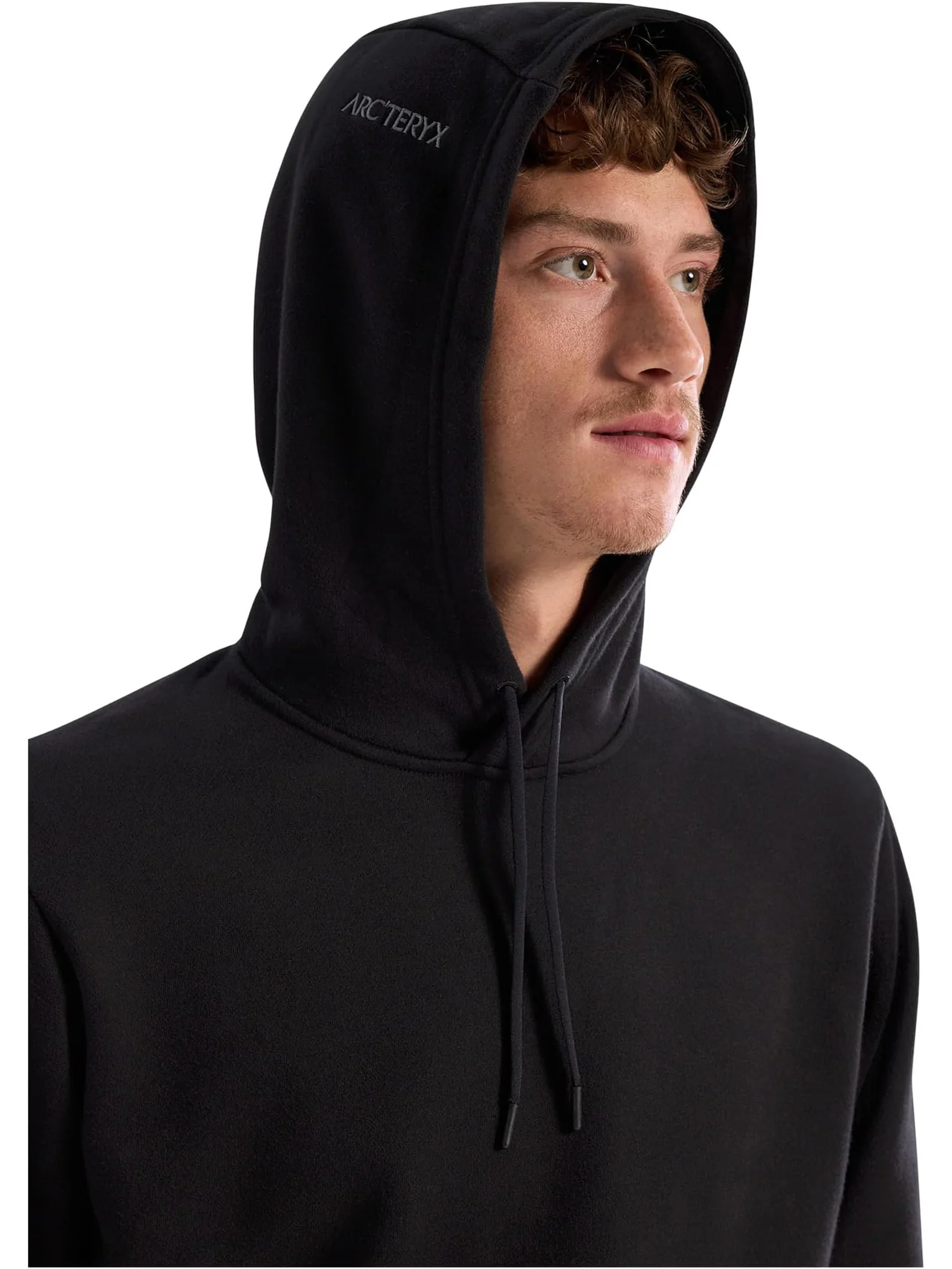 Мужская флисовая толстовка с эмблемой Arc'teryx — изображение 4 из 5, черный