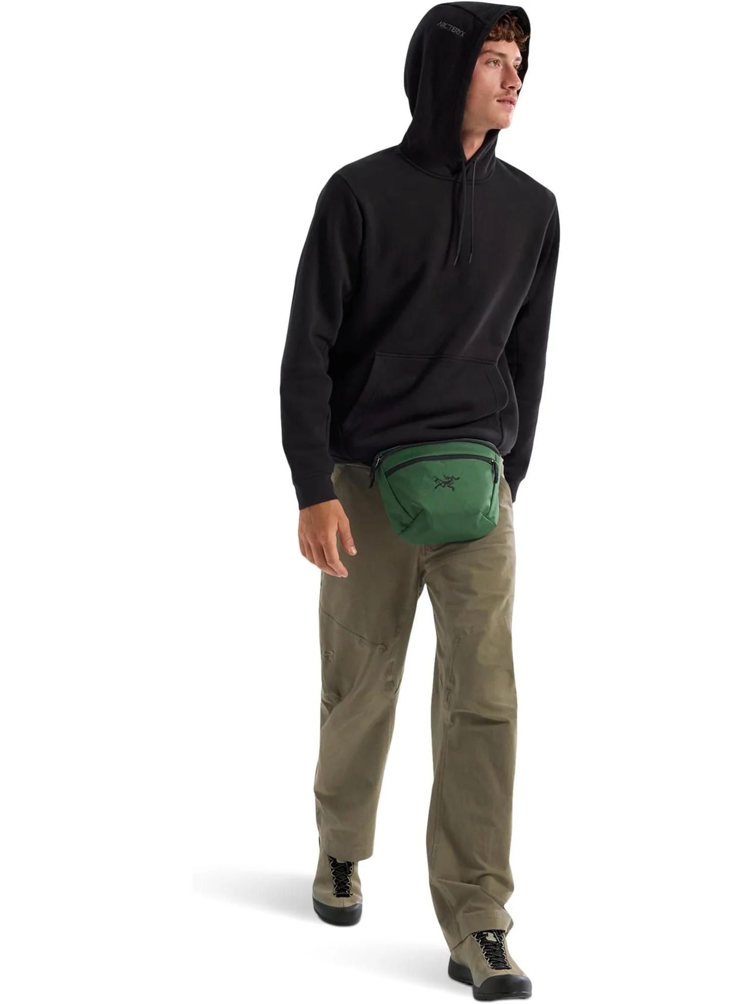 Мужская флисовая толстовка с эмблемой Arc'teryx — изображение 5 из 5, черный