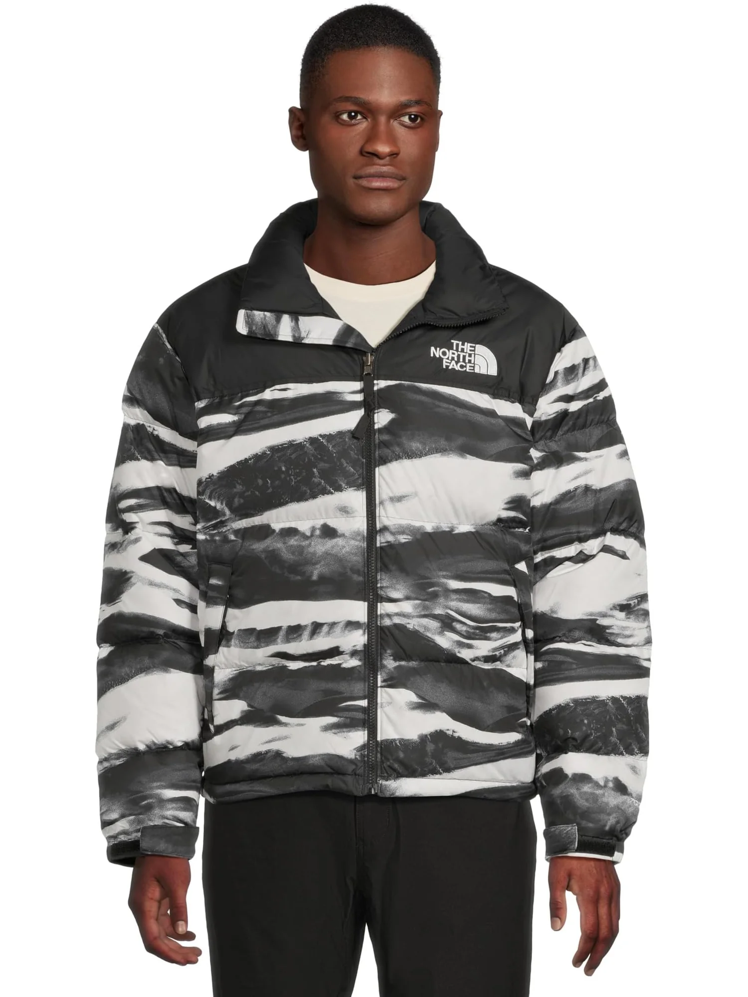 Мужская куртка Nuptse 1996 года с принтом в стиле ретро The North Face — изображение 1 из 5, черный
