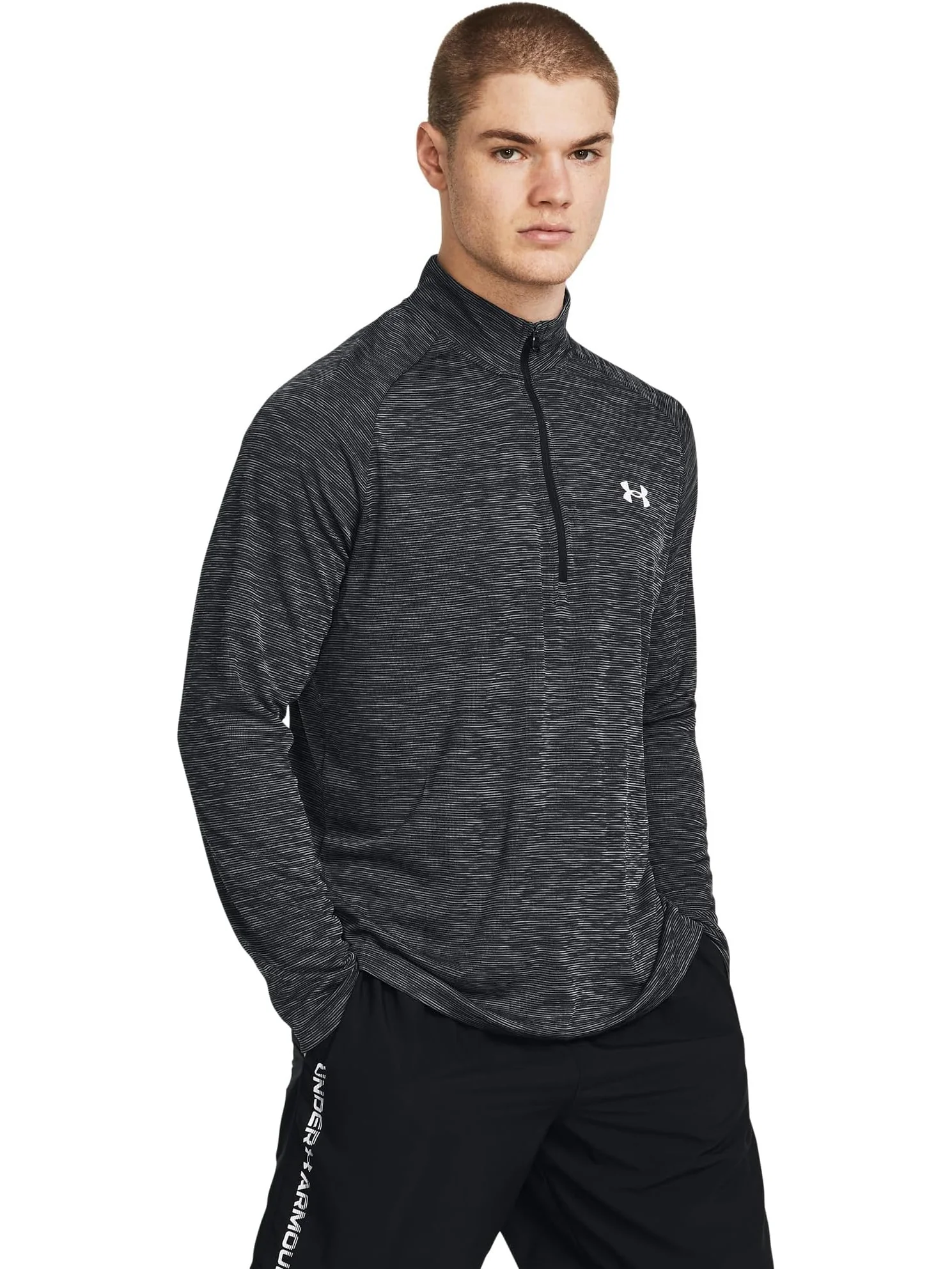 Мужская техническая текстурированная куртка с застежкой-молнией 1/2 Under Armour, Castlerock/Castlerock — изображение 1 из 3