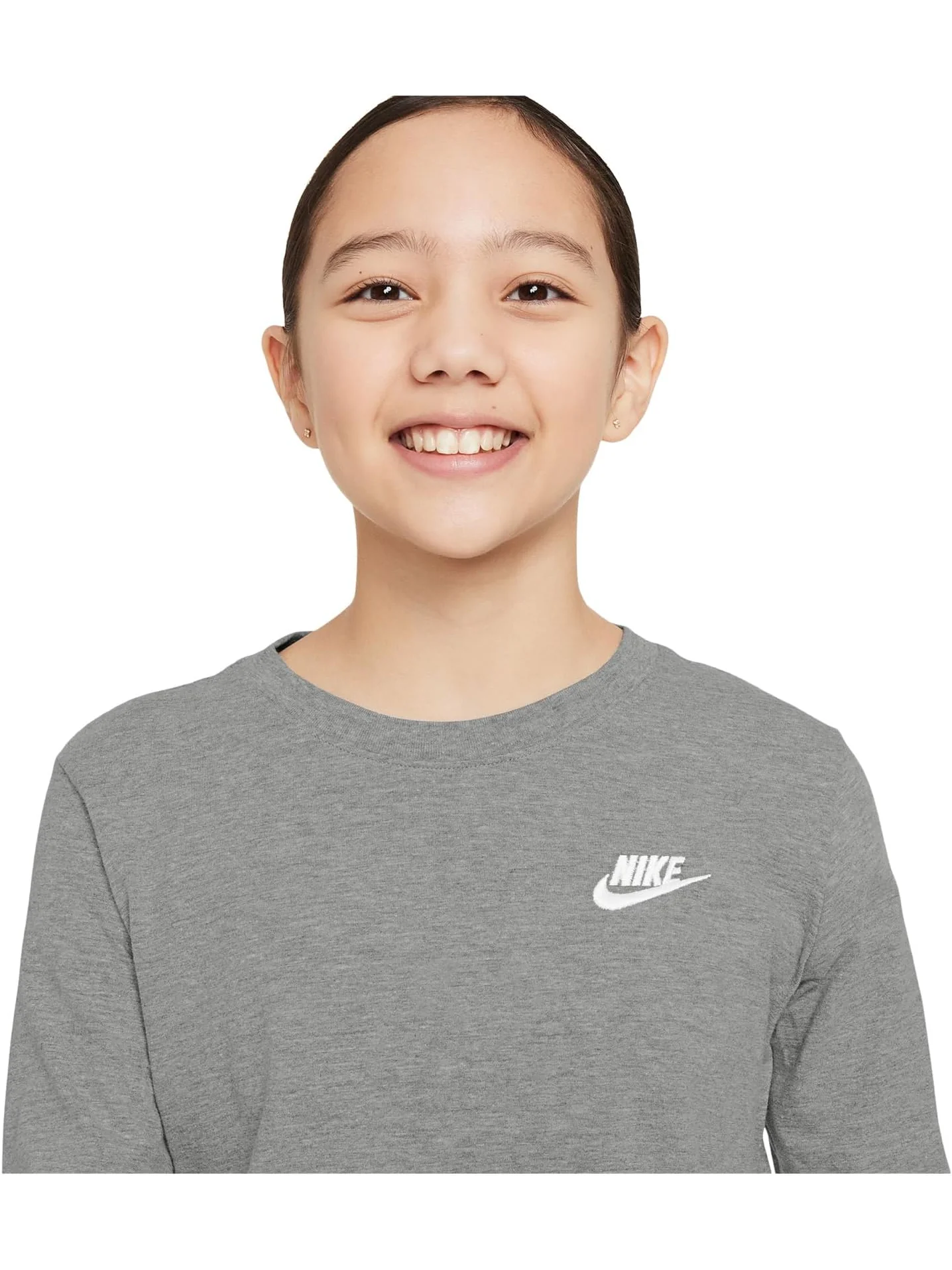 Спортивная футболка с длинным рукавом Nike Kids — изображение 3 из 3, темный серый