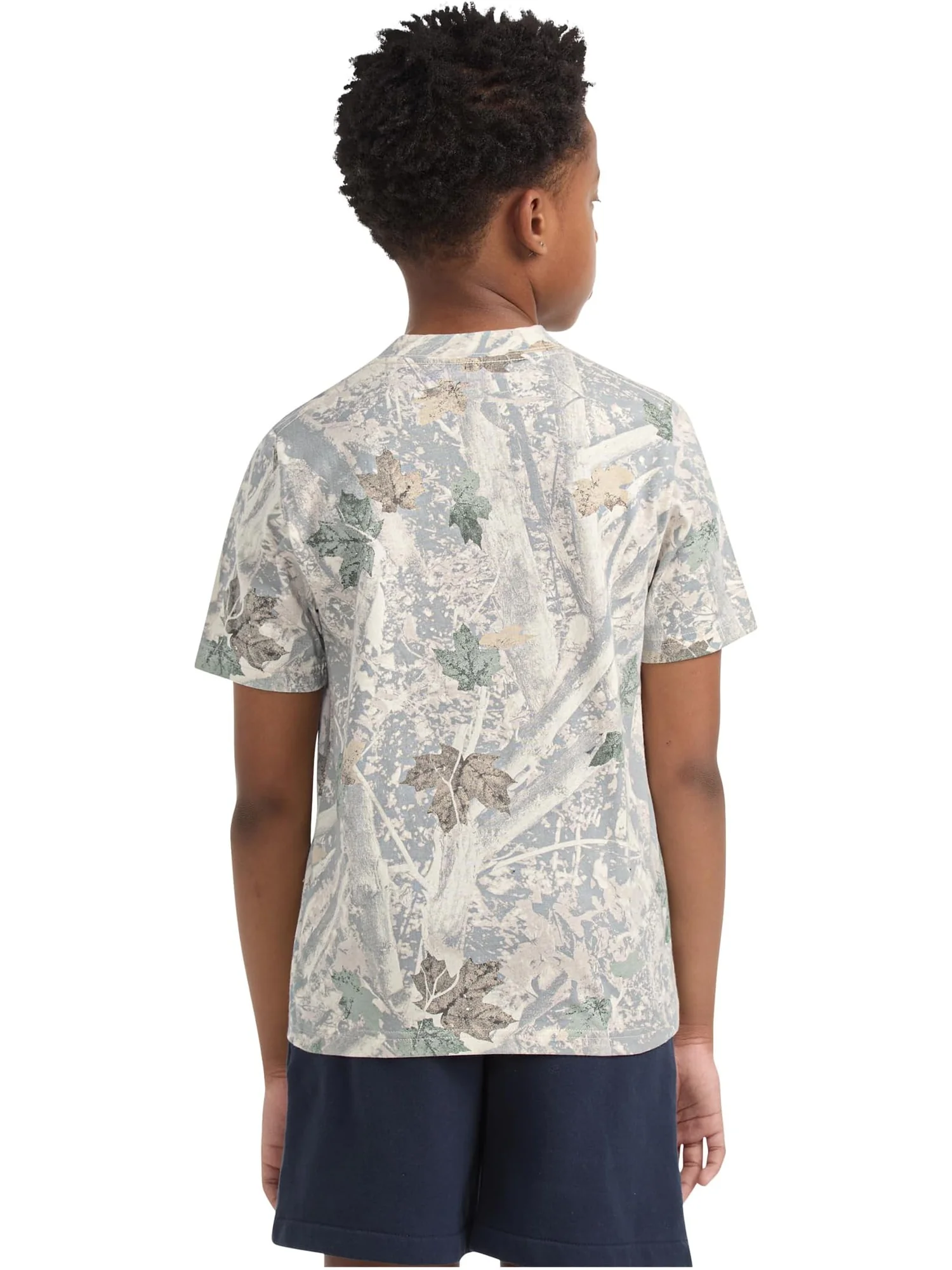 Базовая футболка с коротким рукавом abercrombie kids, Anf Camo — изображение 2 из 3, камуфляж