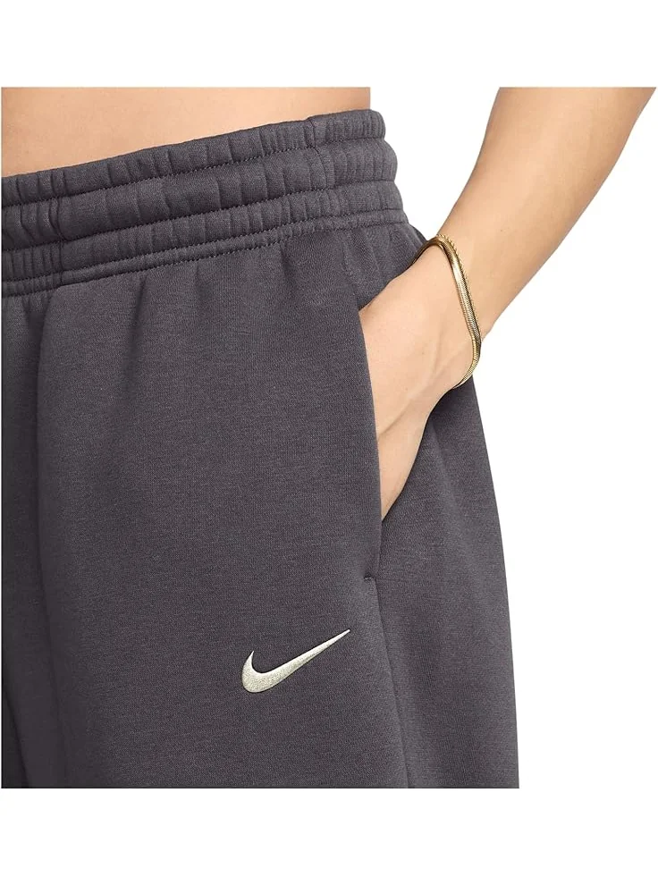 Женские спортивные штаны Nike Sportswear Phoenix Fleece High-Waisted Oversized — изображение 3 из 3, серый