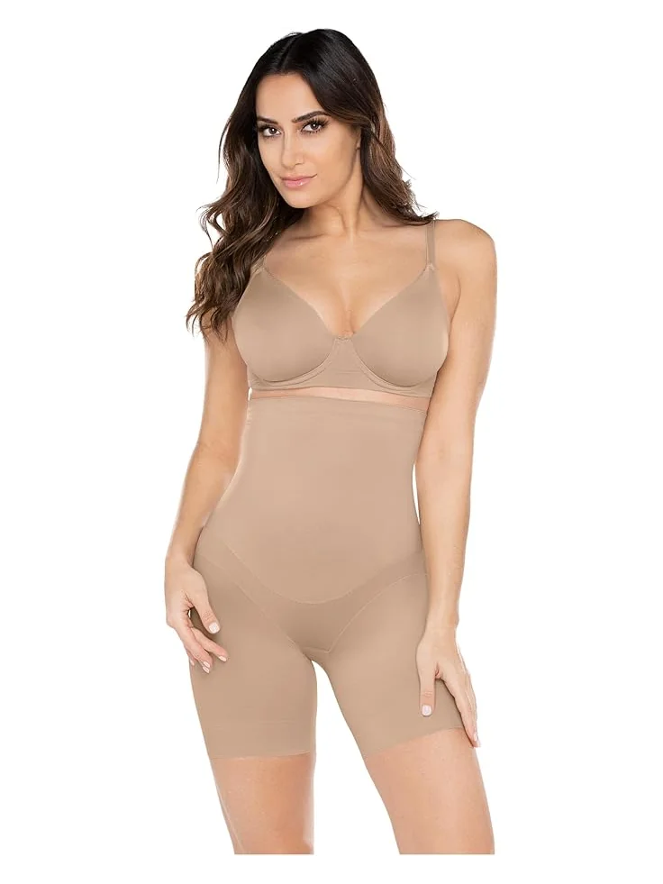 Женское утягивающее белье Miraclesuit Shapewear Flexible Fit High-Waist Thigh Slimmer — изображение 1 из 3, штукатурка