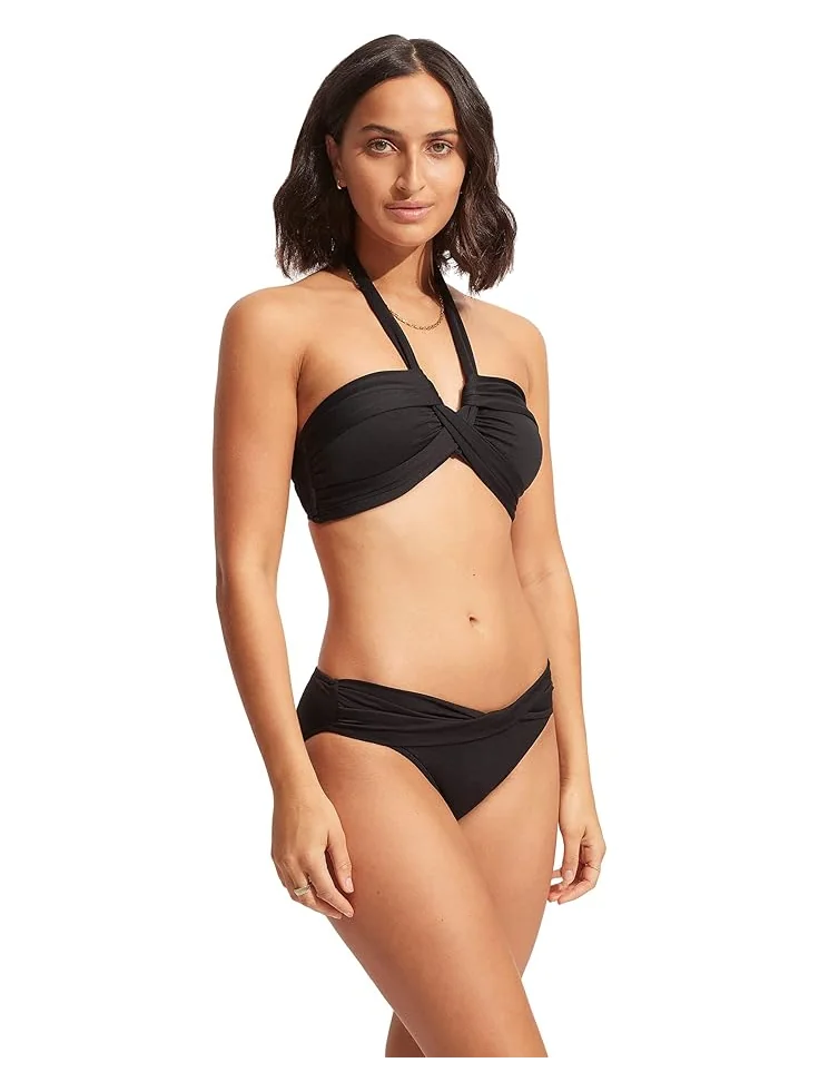 Женское купальник Seafolly Seafolly Collective Twist Band Hipster — изображение 1 из 4, черный