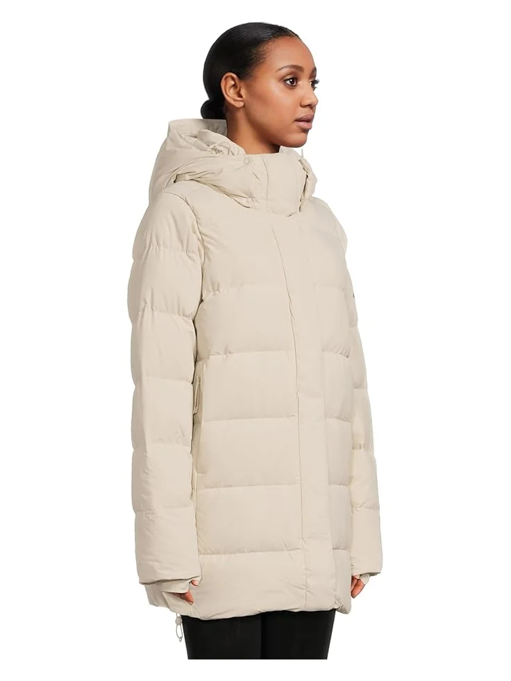 Женская куртка Columbia Amaze Puff Mid Hooded — изображение 2 из 5, серый
