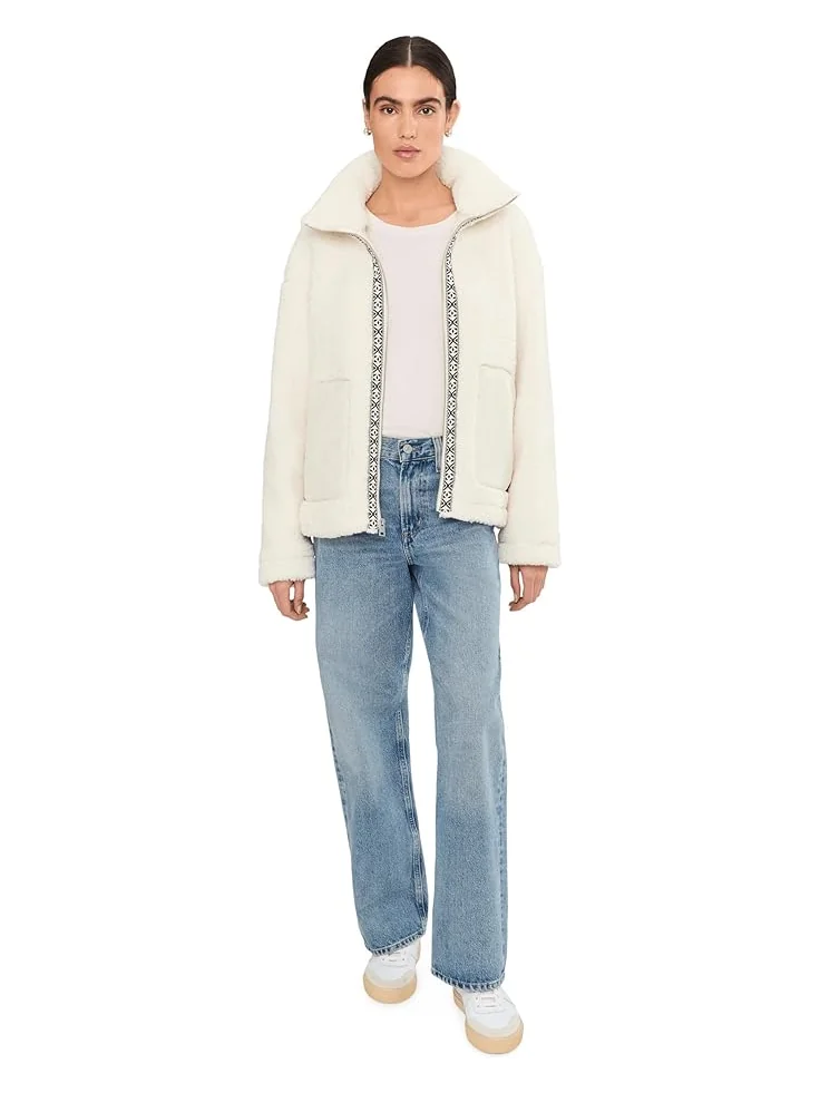 Женская куртка Levi's Sherpa Teddy — изображение 2 из 5, миндальный