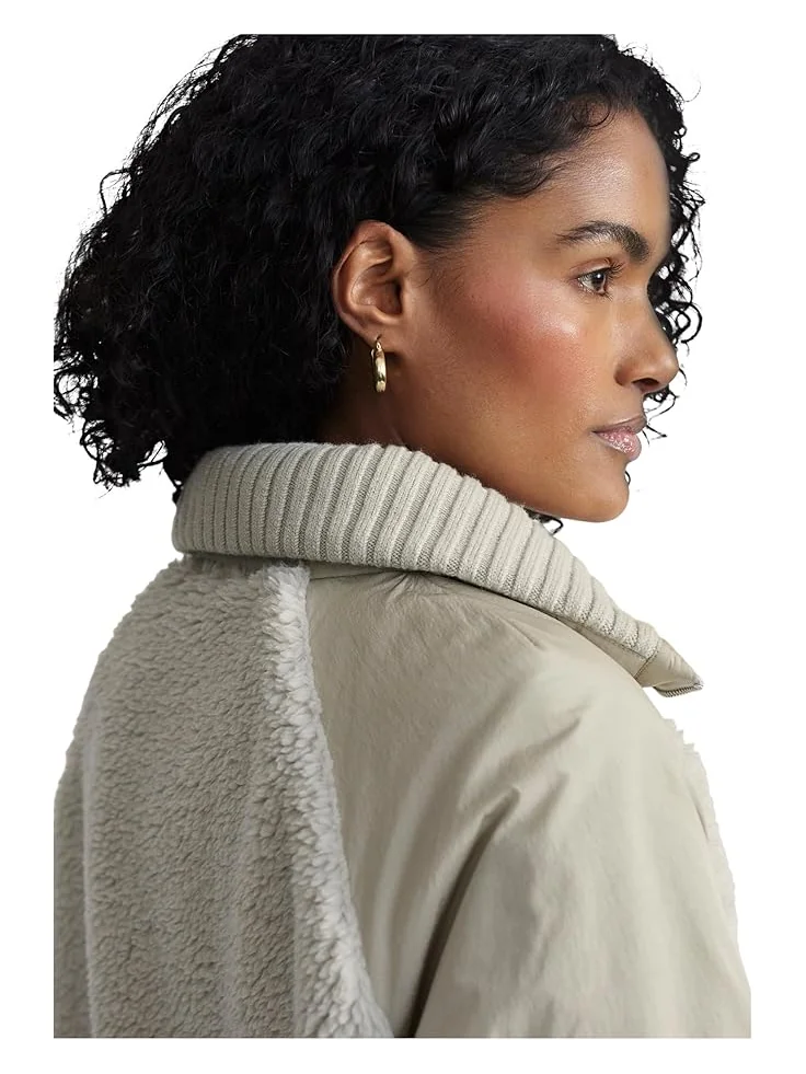 Женская куртка Varley Denee Half Zip Sherpa — изображение 4 из 5, серый